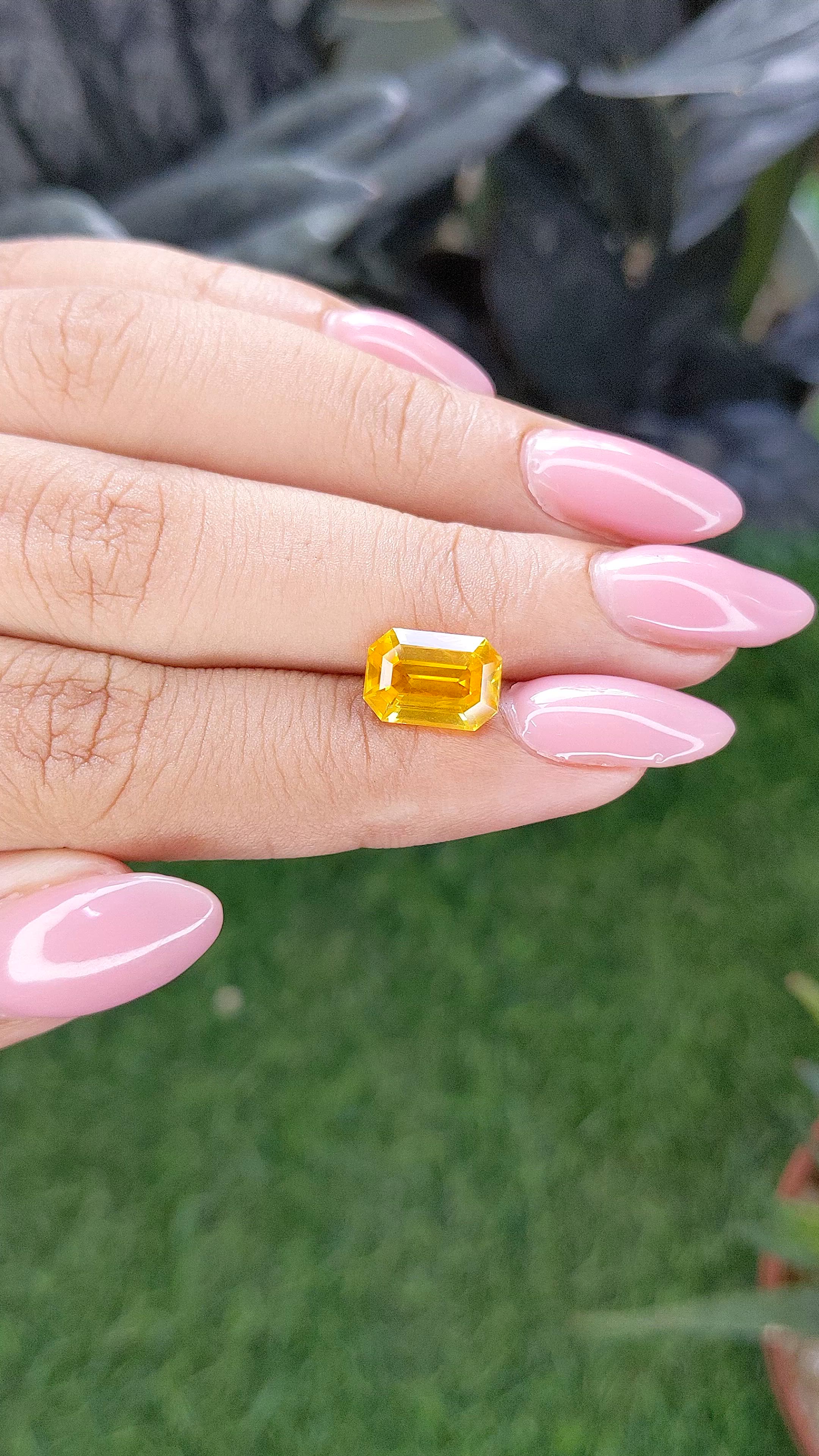 3.50 Ct. Yellow Sapphire from Ceylon (Sri Lanka) Size Video