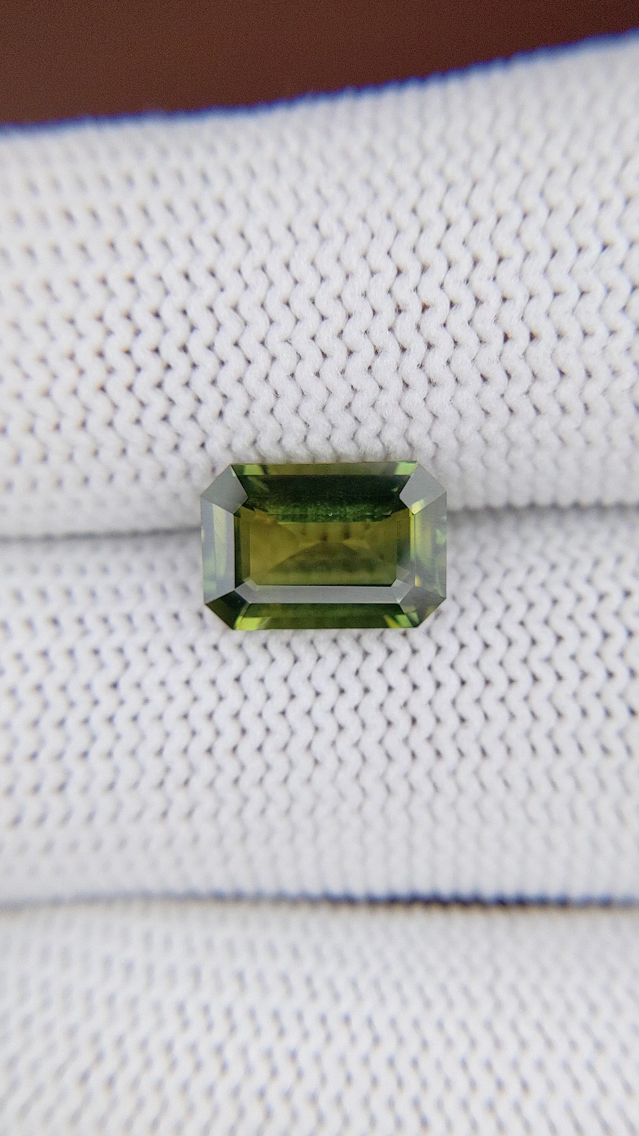 2.99 Ct. Yellowish Green Sapphire from Madagascar Size Video