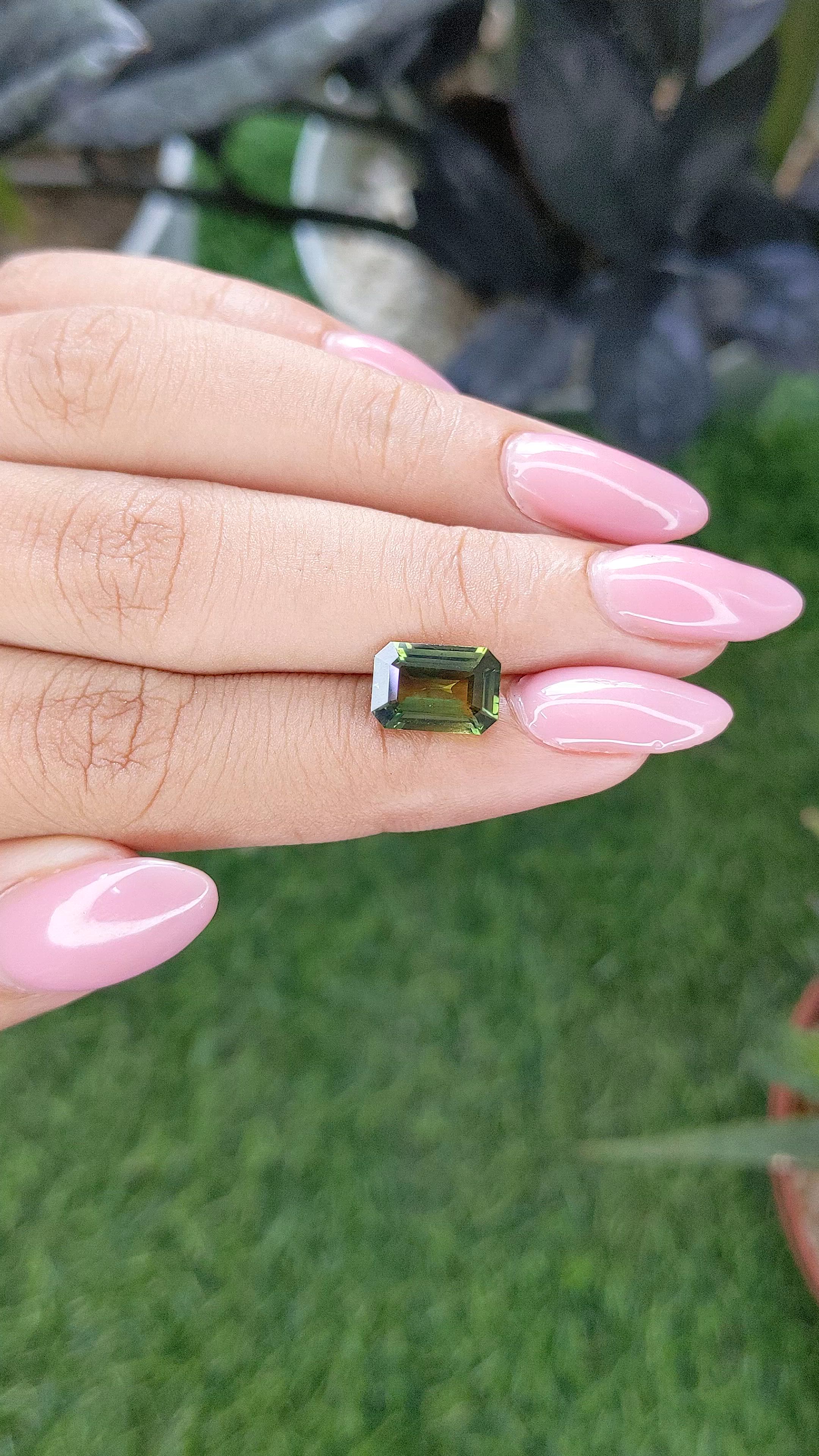 2.99 Ct. Yellowish Green Sapphire from Madagascar Size Video