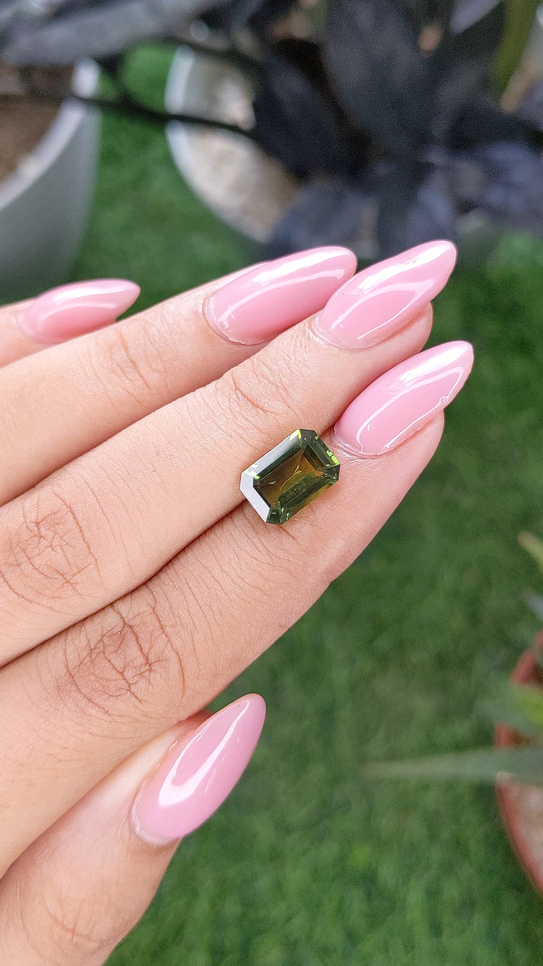 2.99 Ct. Yellowish Green Sapphire from Madagascar Size Video