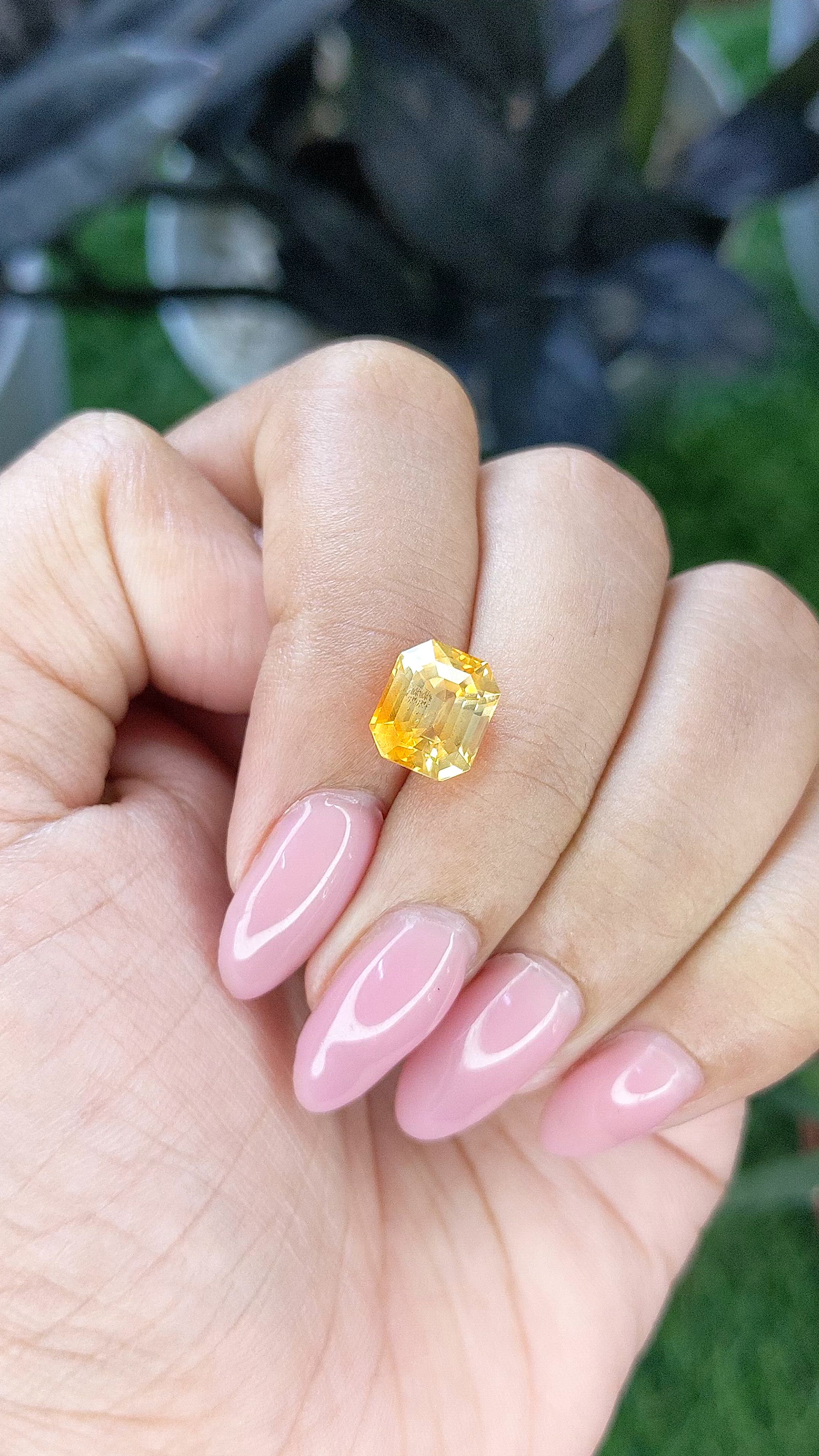 3.90 Ct. Yellow Sapphire from Ceylon (Sri Lanka) Size Video