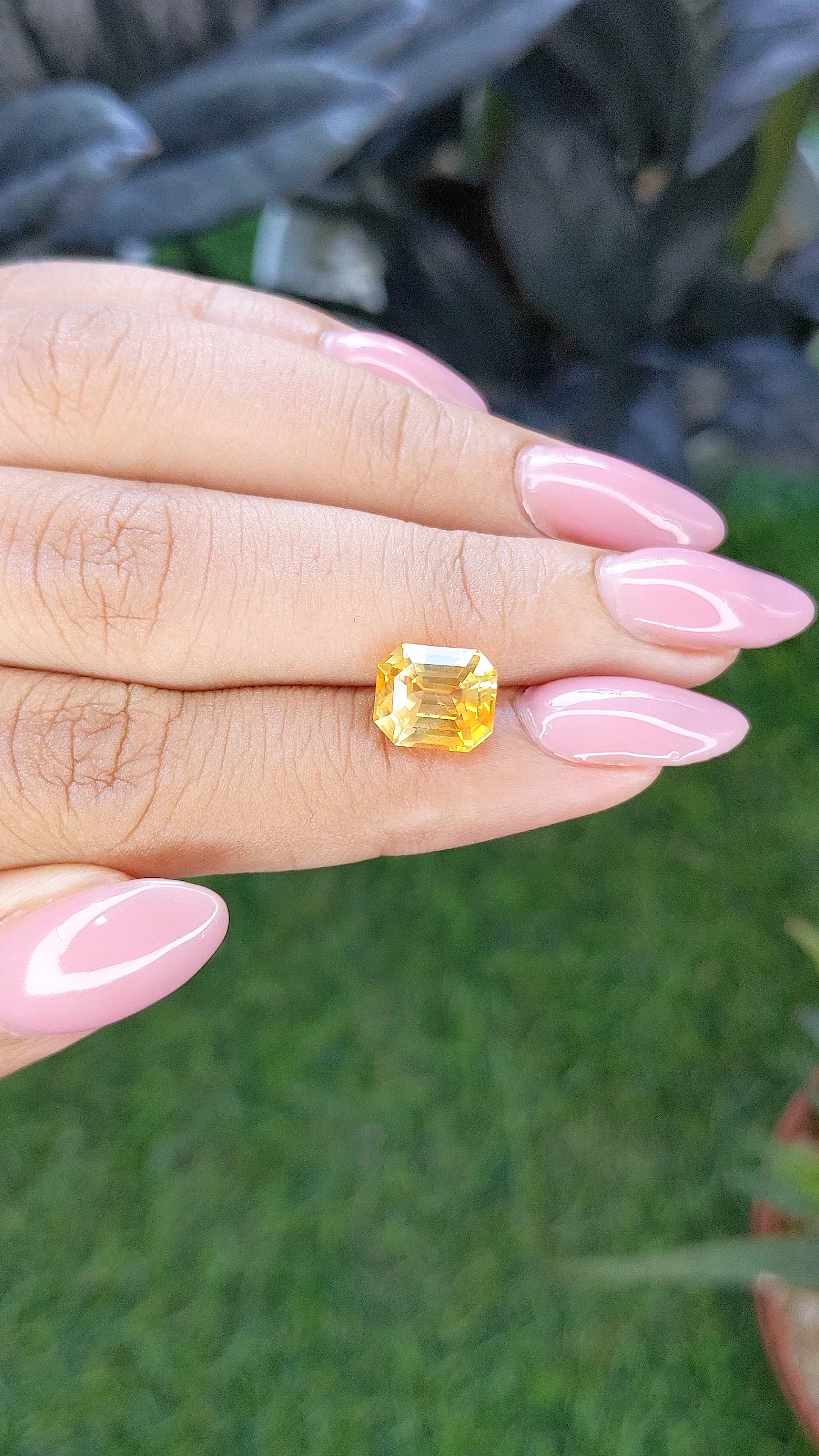 3.90 Ct. Yellow Sapphire from Ceylon (Sri Lanka) Size Video