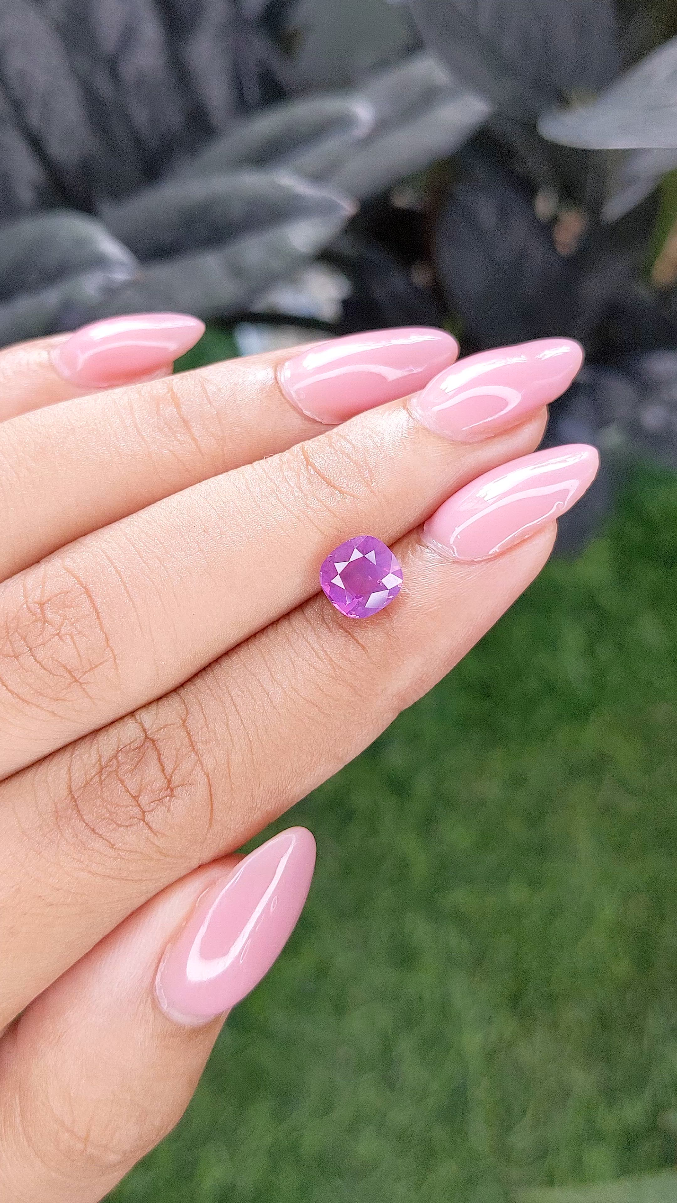 2.05 Ct. Purplish Pink Sapphire from Ceylon (Sri Lanka) Size Video