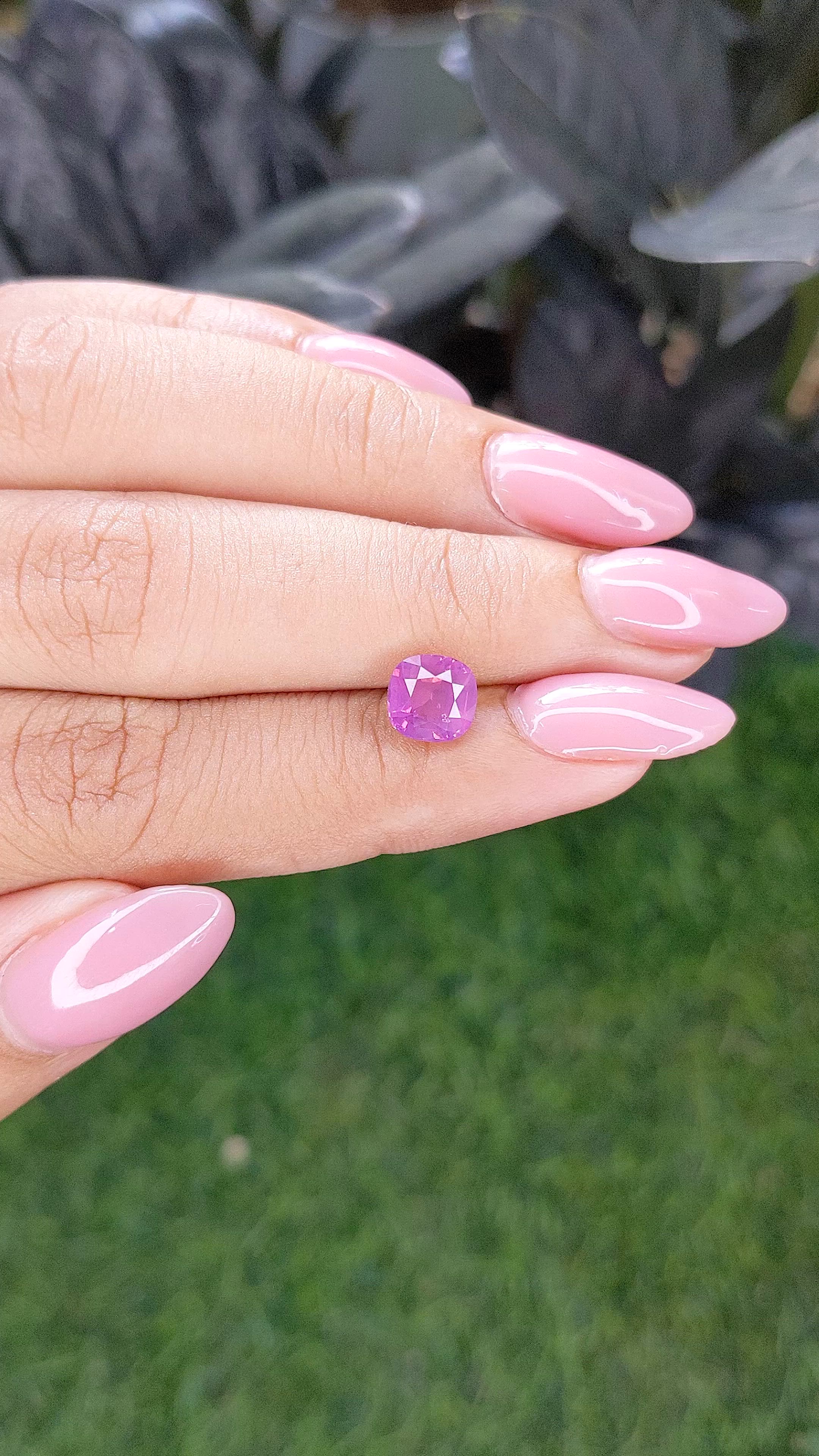 2.05 Ct. Purplish Pink Sapphire from Ceylon (Sri Lanka) Size Video