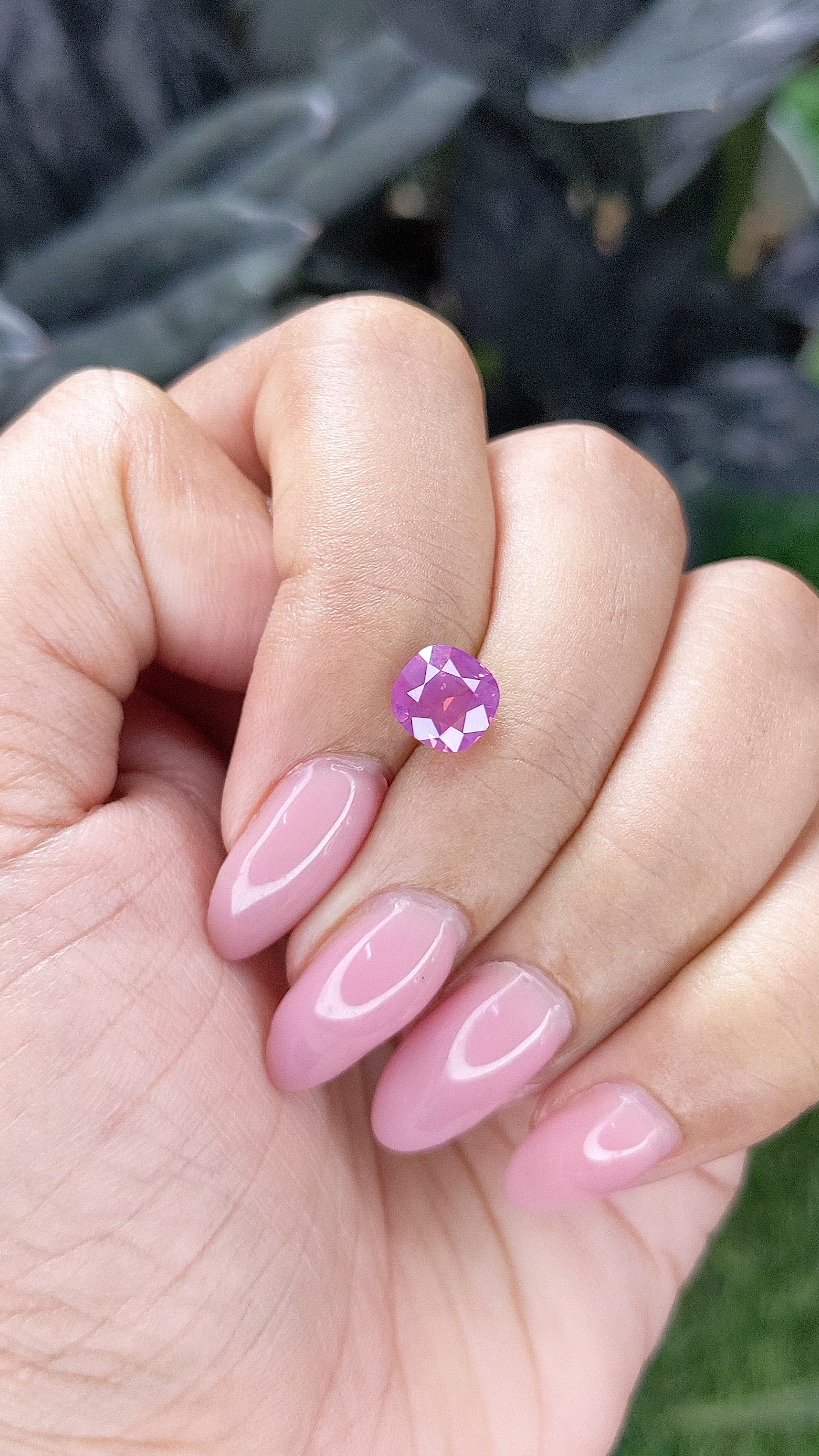 2.05 Ct. Purplish Pink Sapphire from Ceylon (Sri Lanka) Size Video