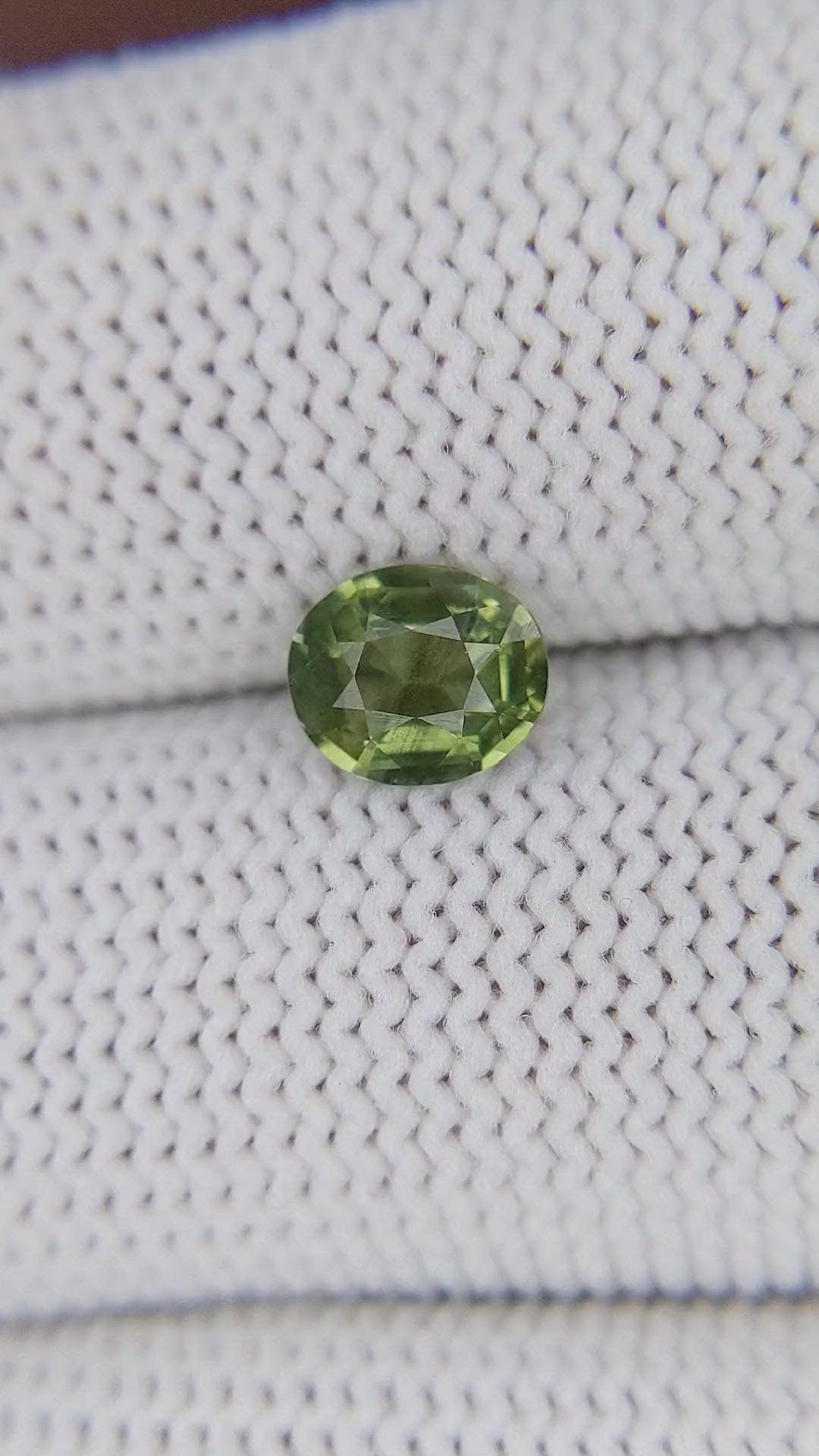 1.08 Ct. Green Sapphire from Kenya Size Video