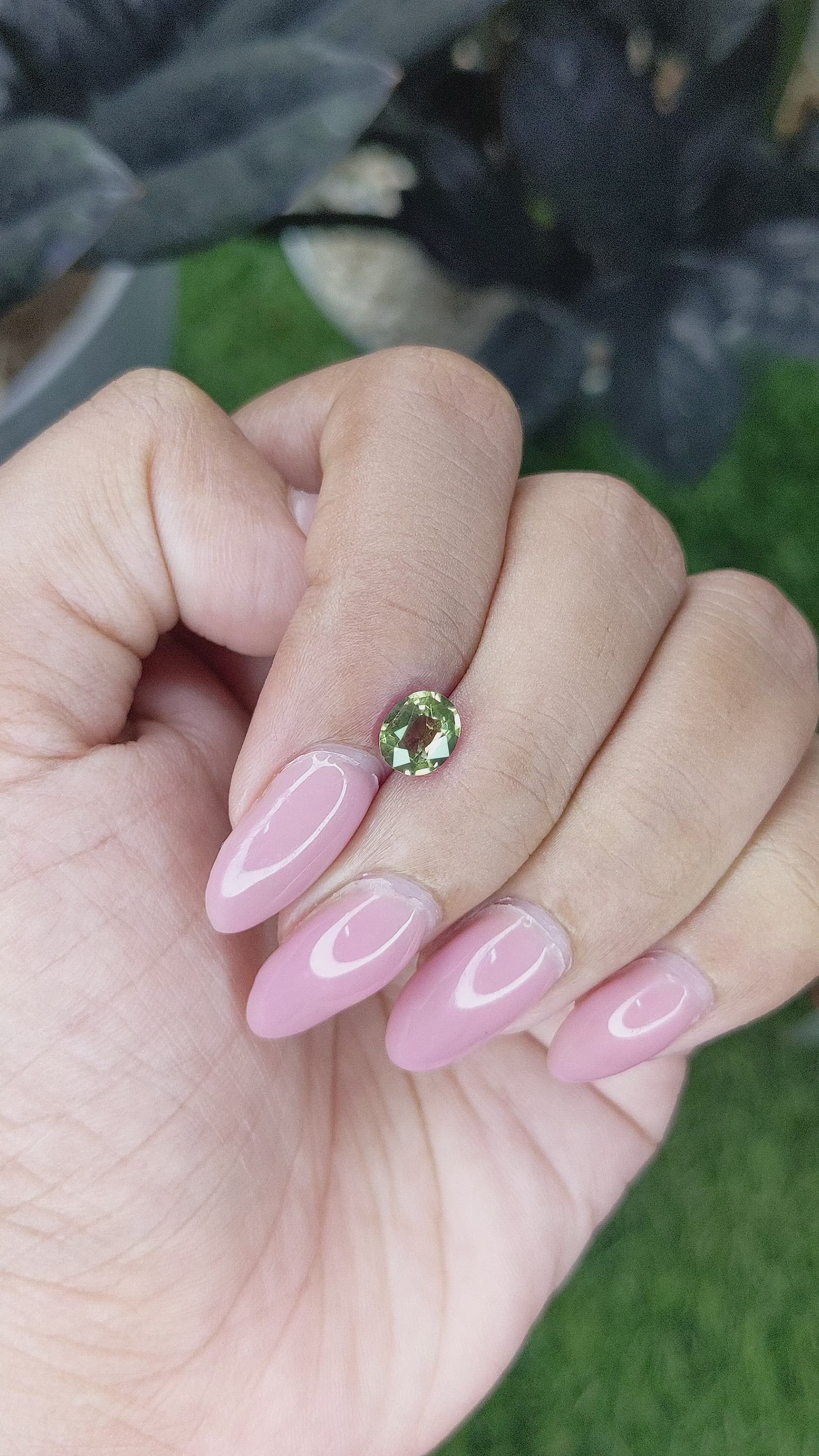1.08 Ct. Green Sapphire from Kenya Size Video