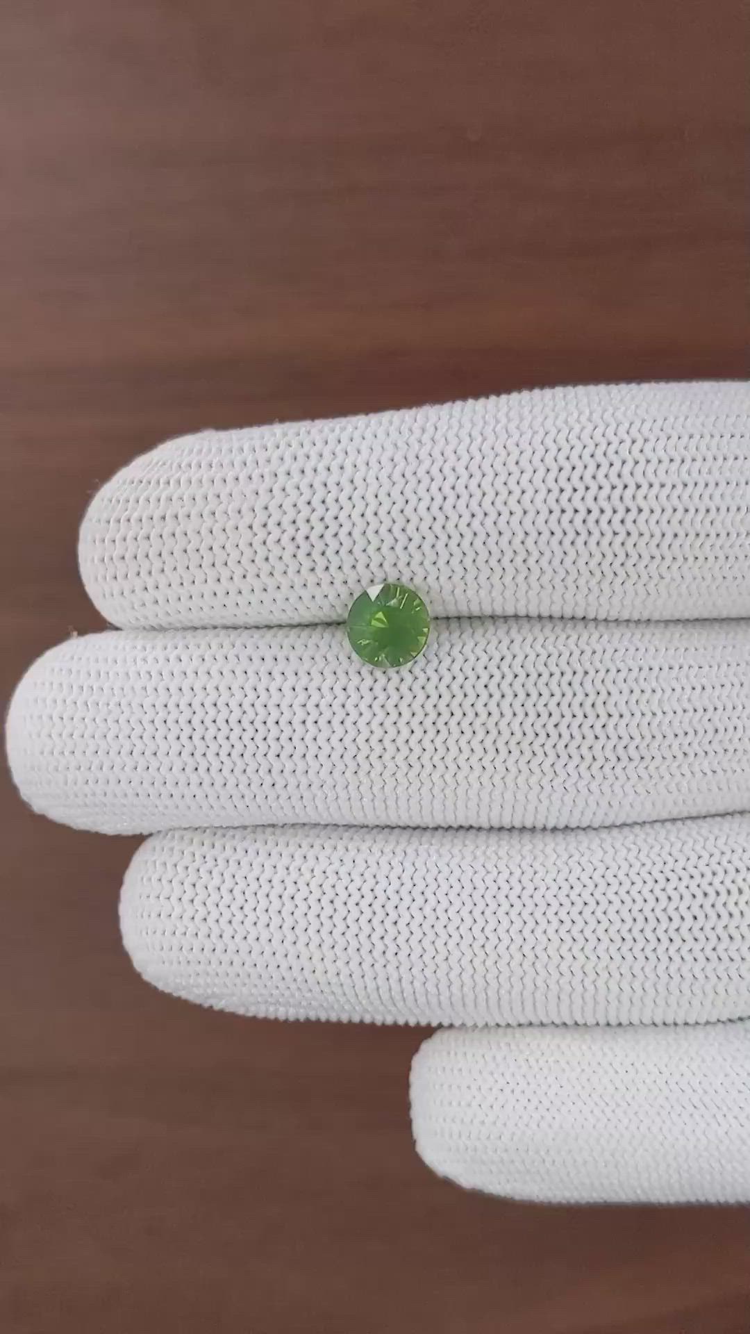 1.56 Ct. Green Sapphire from Kenya Size Video