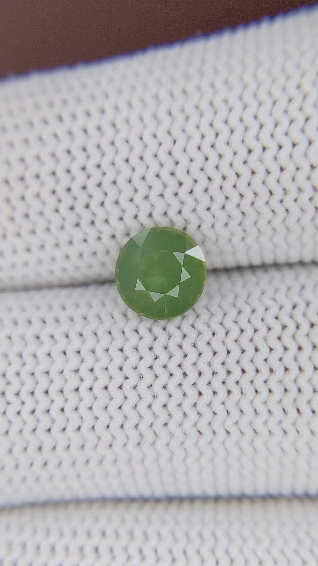 1.56 Ct. Green Sapphire from Kenya Size Video