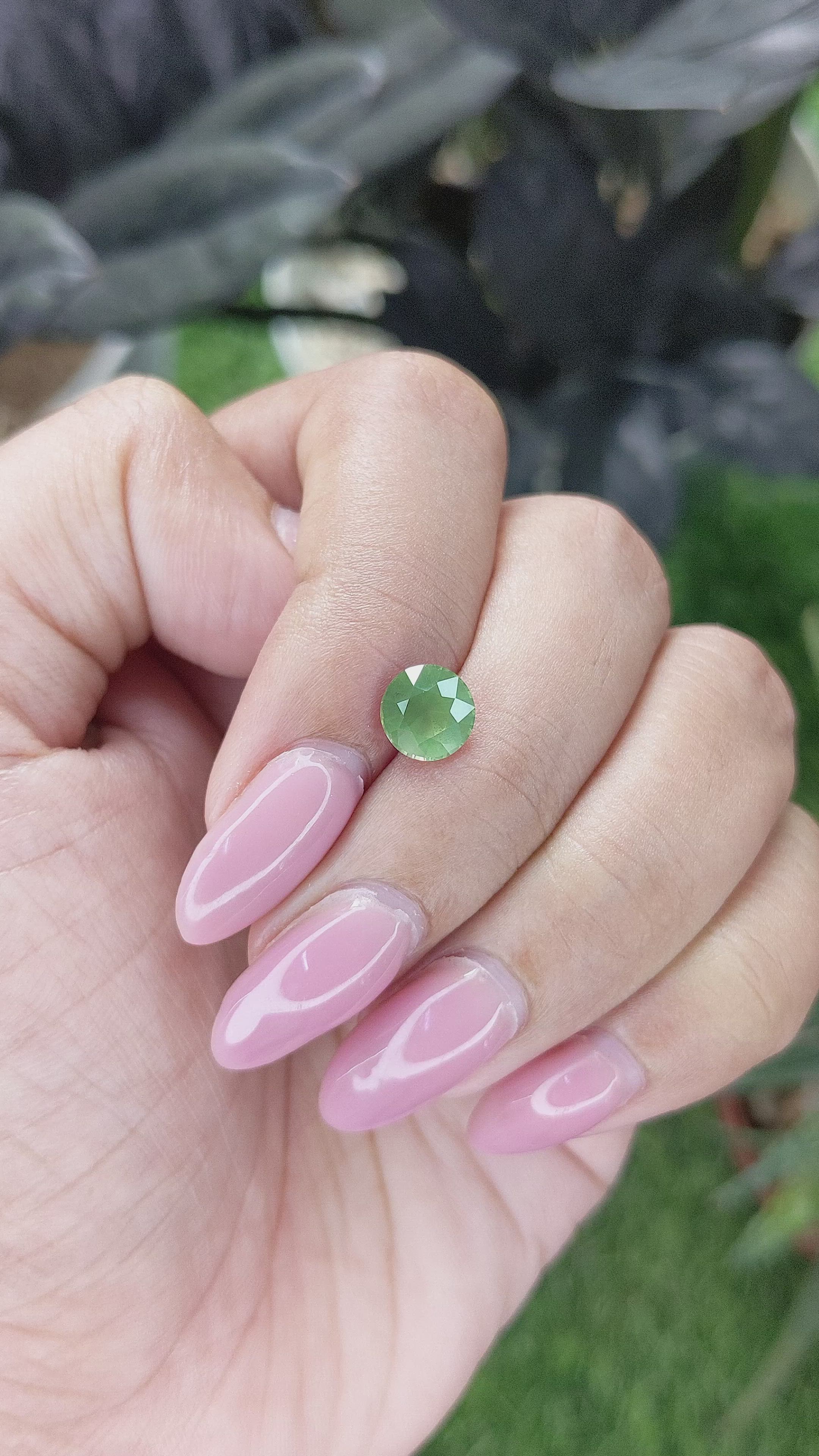 1.56 Ct. Green Sapphire from Kenya Size Video