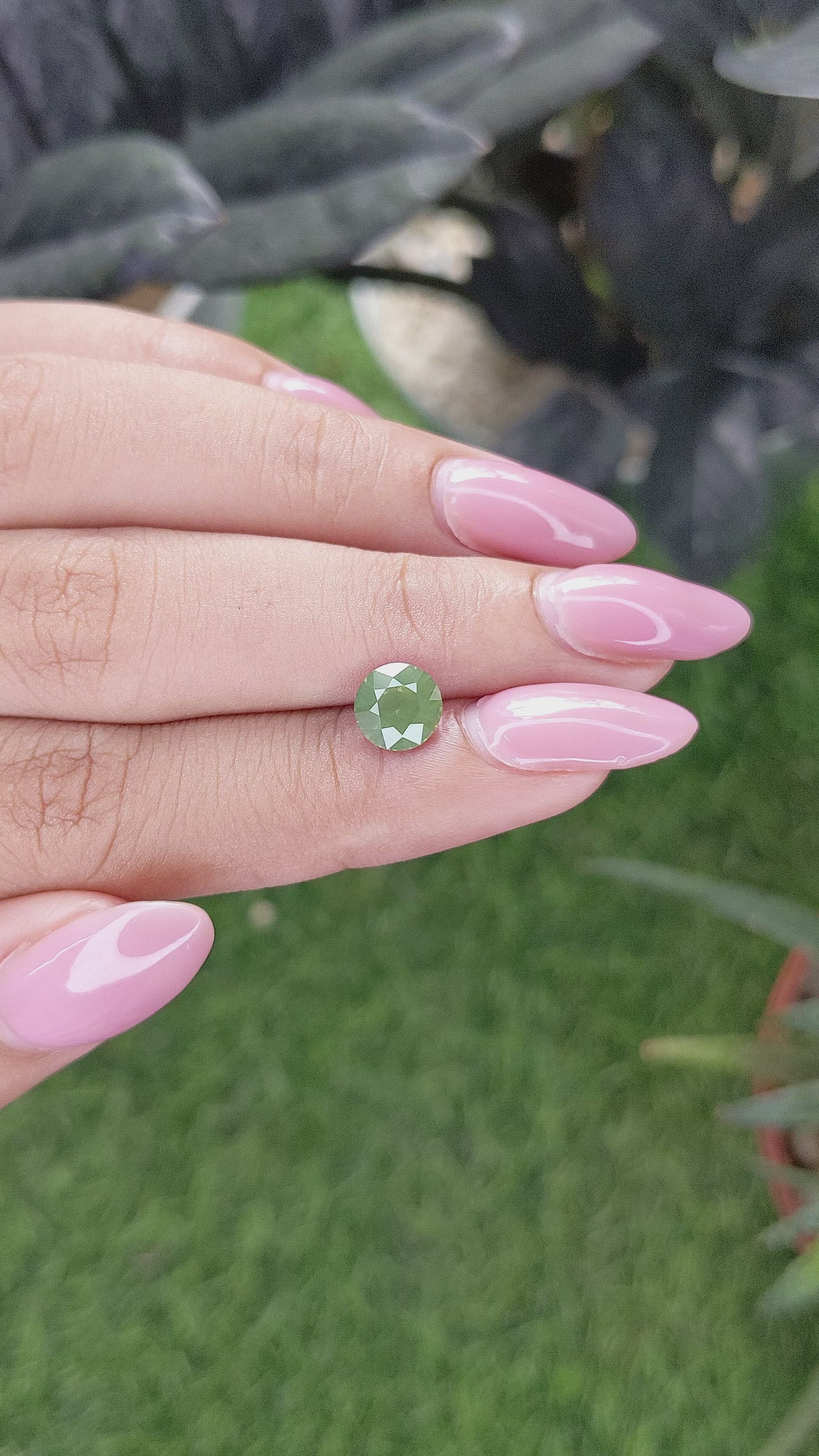 1.56 Ct. Green Sapphire from Kenya Size Video