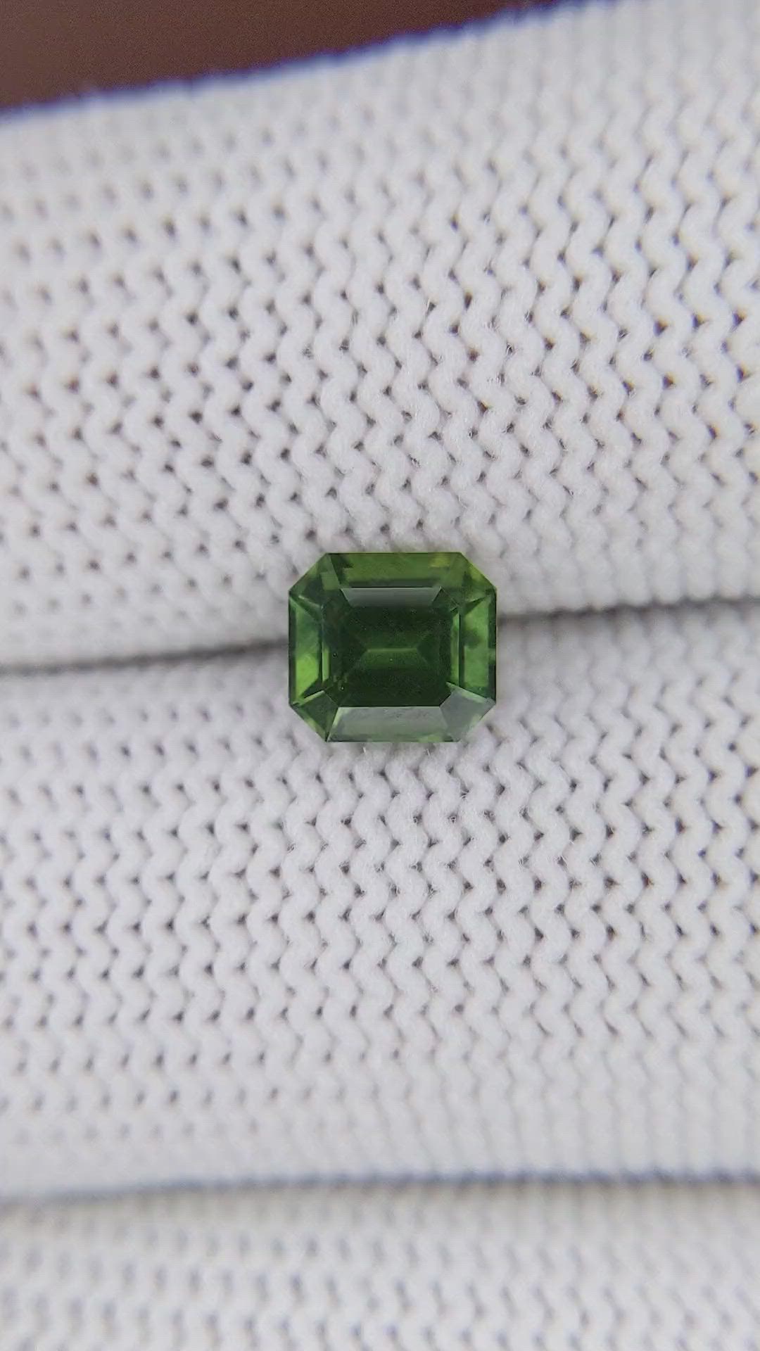 1.52 Ct. Green Sapphire from Kenya Size Video