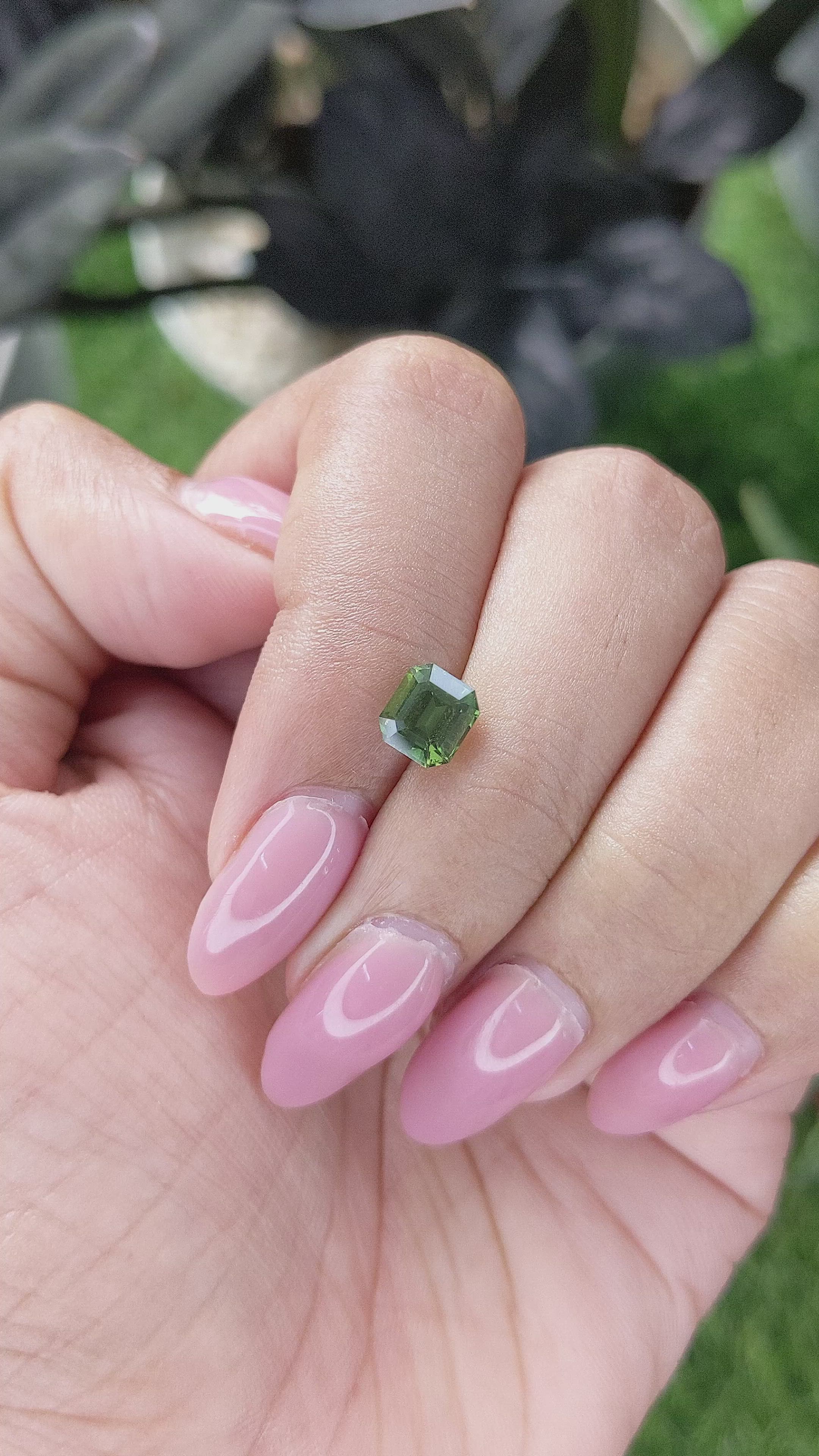 1.52 Ct. Green Sapphire from Kenya Size Video