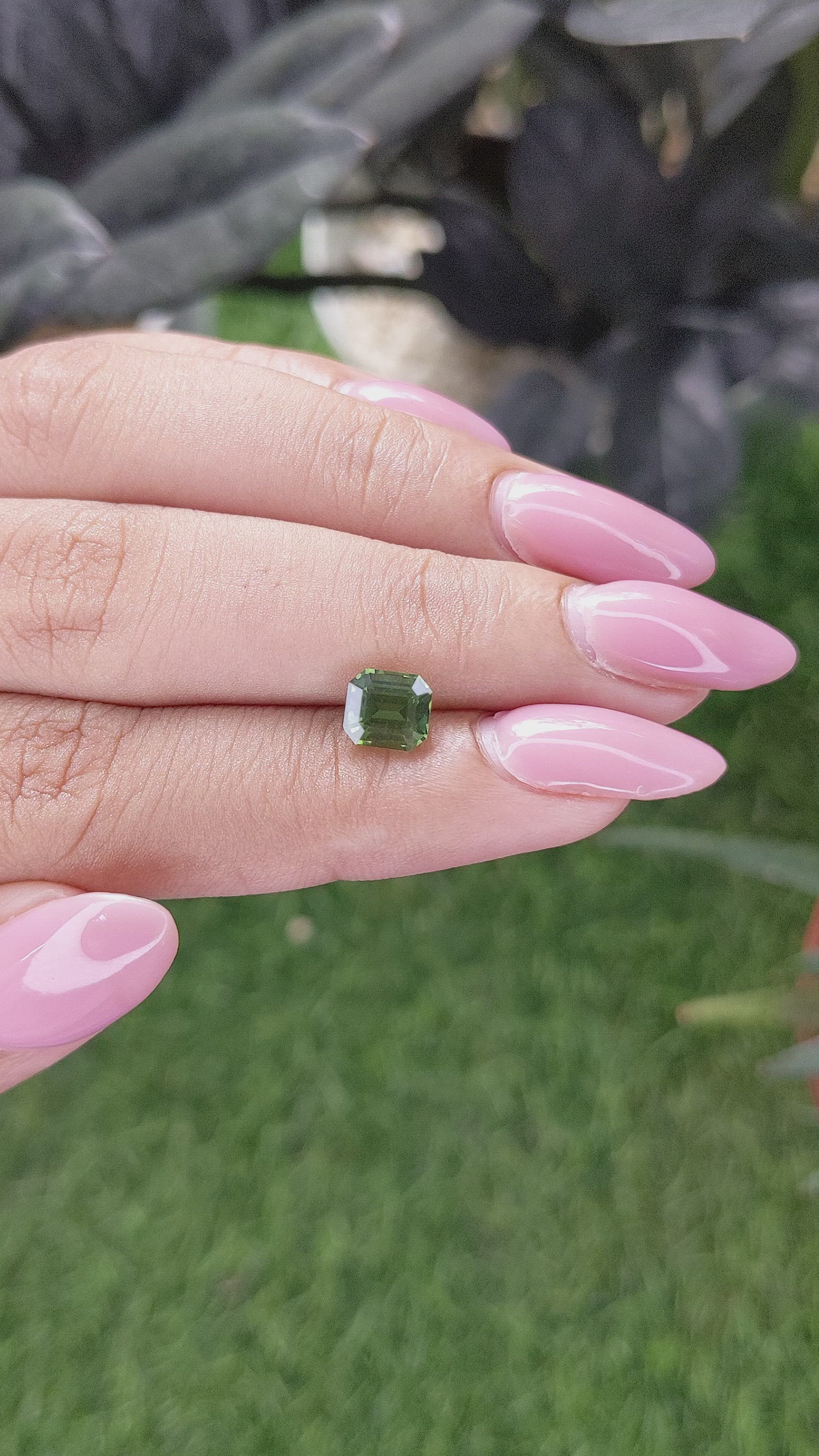 1.52 Ct. Green Sapphire from Kenya Size Video