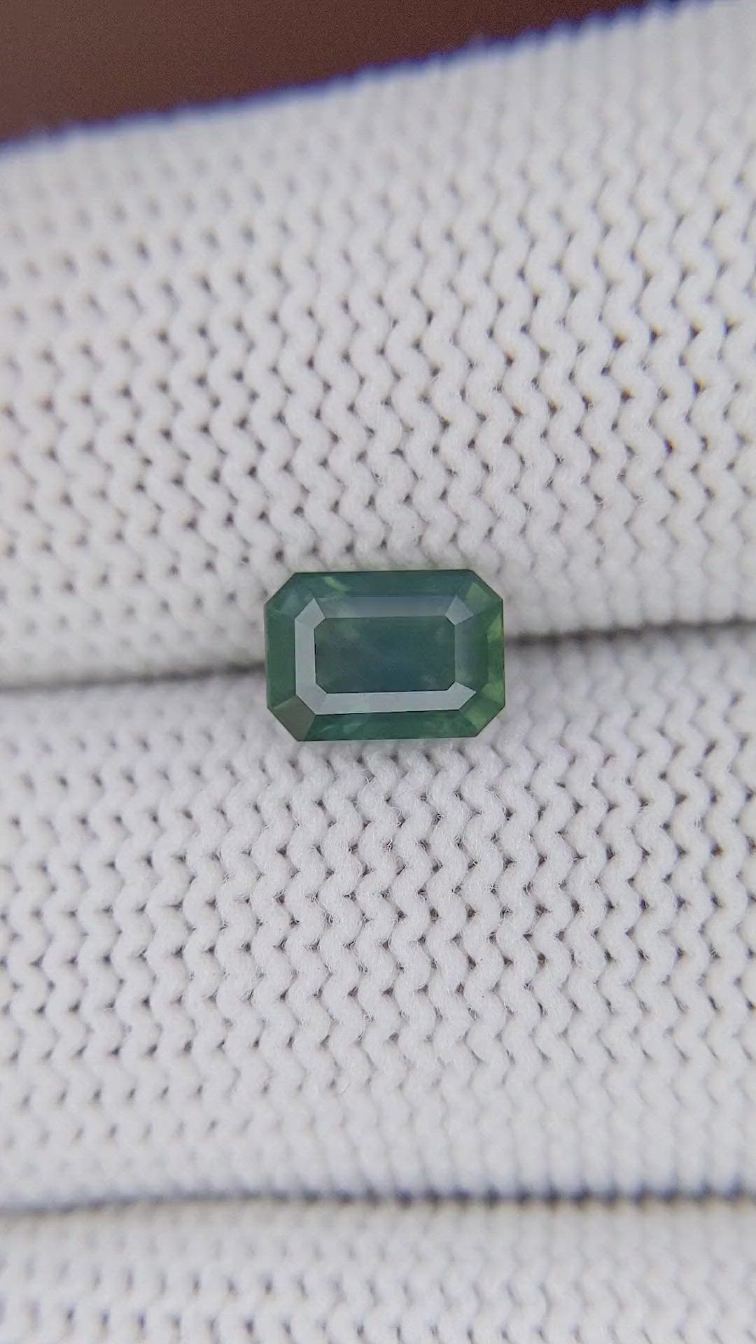 1.52 Ct. Bluish Green Sapphire from Kenya Size Video