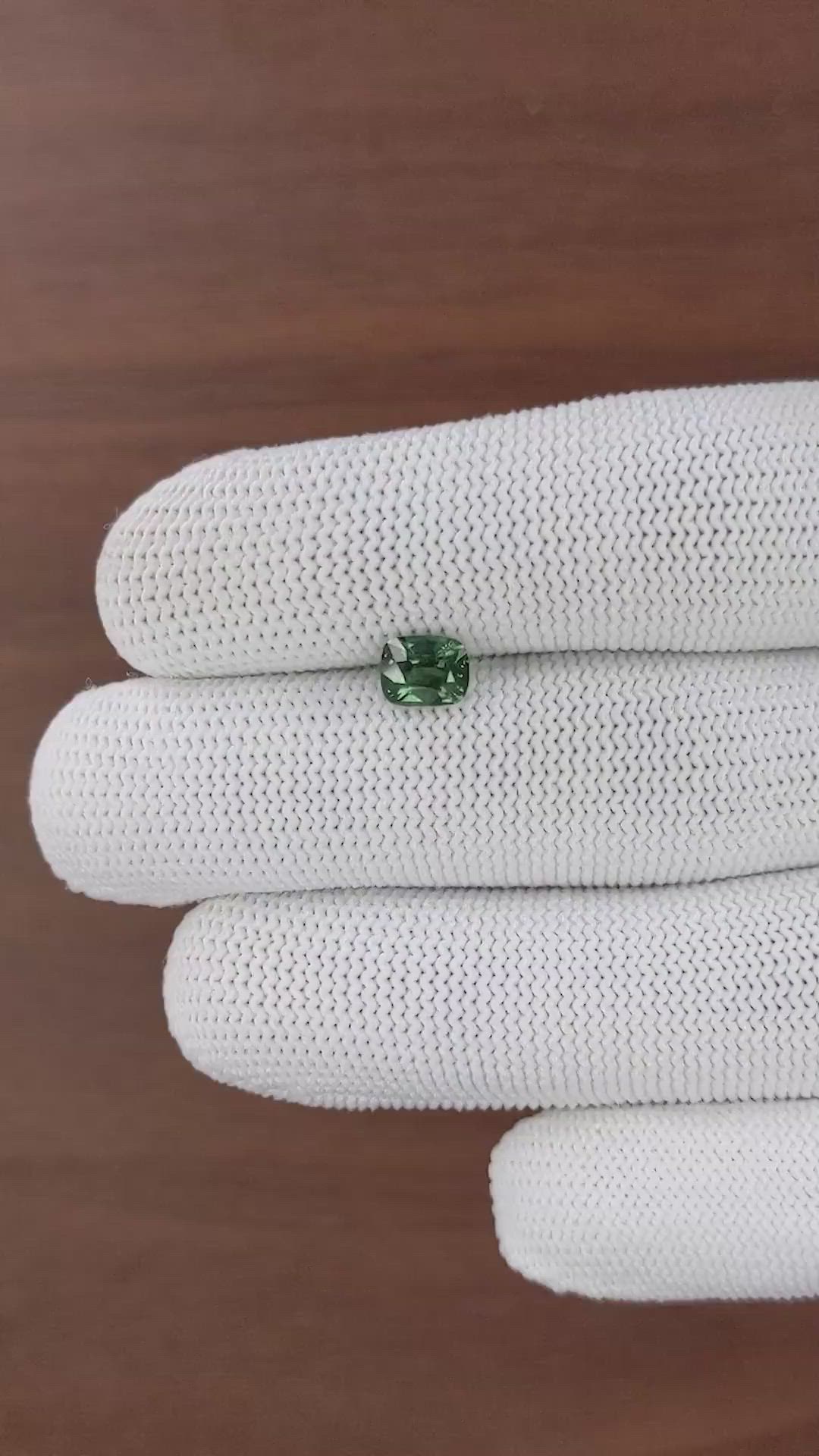 1.50 Ct. Bluish Green Sapphire from Kenya Size Video