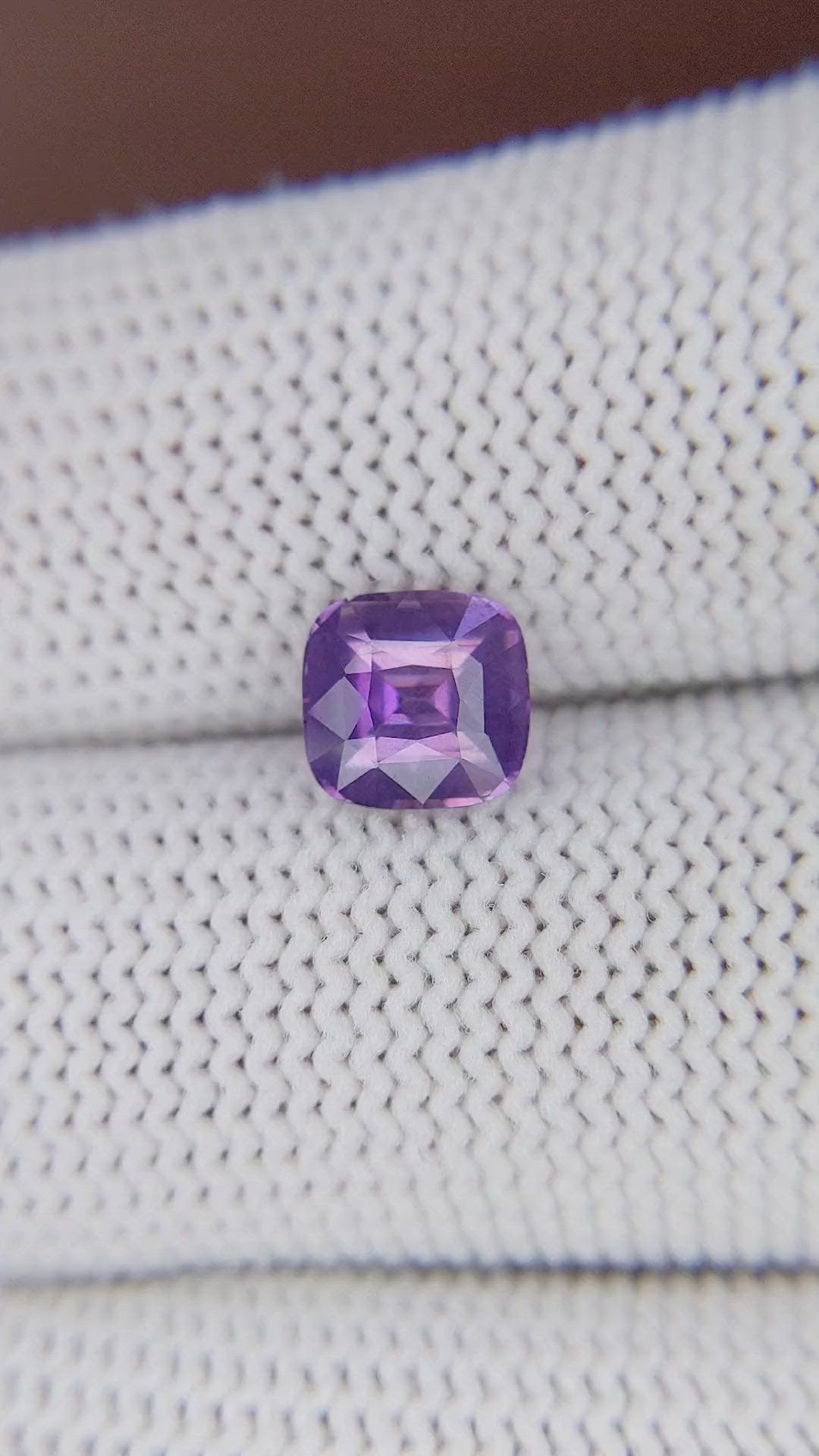 1.55 Ct. Purple Sapphire from Ceylon (Sri Lanka) Size Video