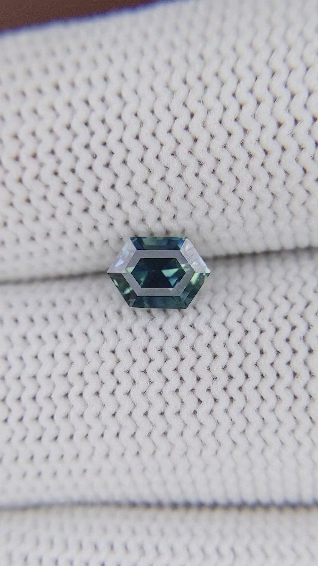 1.04 Ct. Greenish Blue Sapphire from Madagascar Size Video