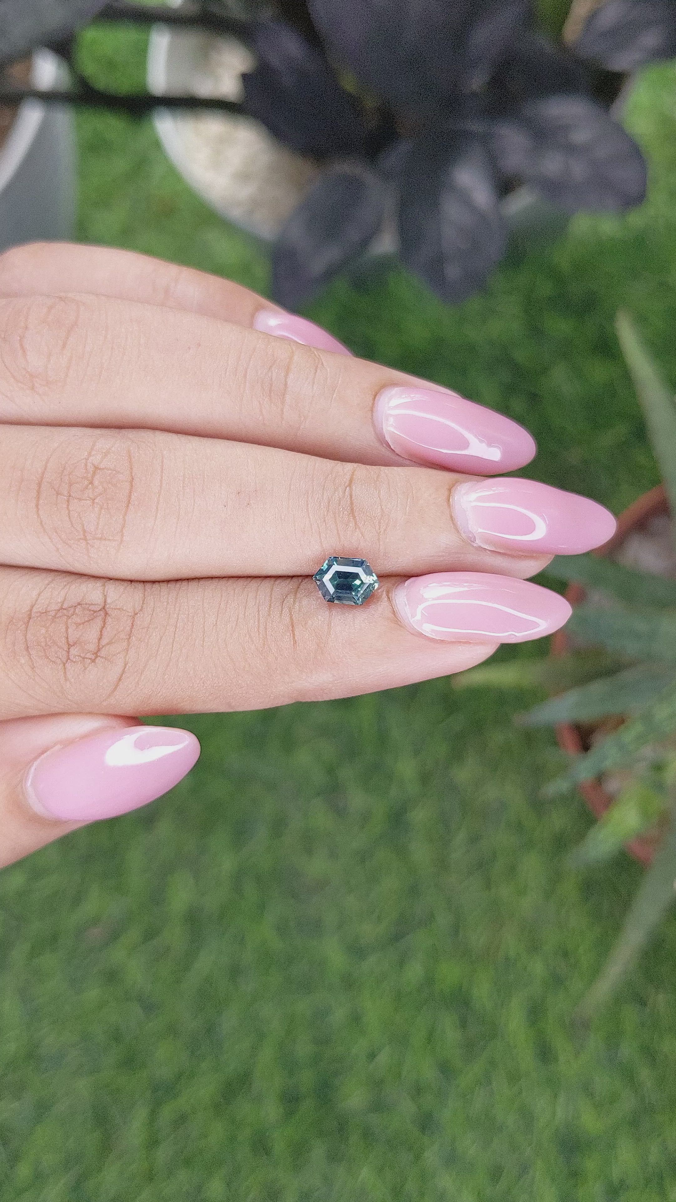 1.04 Ct. Greenish Blue Sapphire from Madagascar Size Video