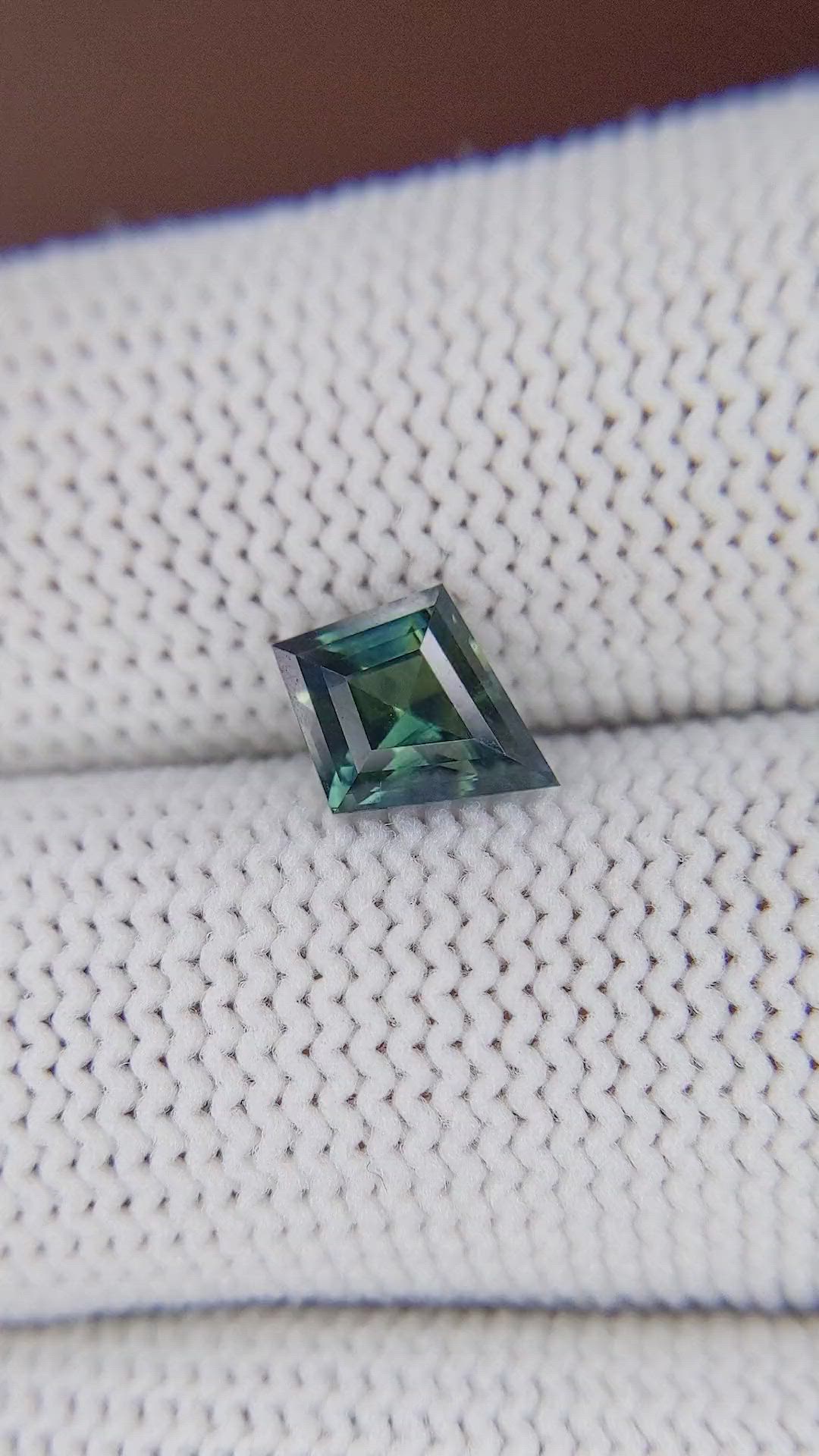 1.62 Ct. Bluish Green Sapphire from Madagascar Size Video