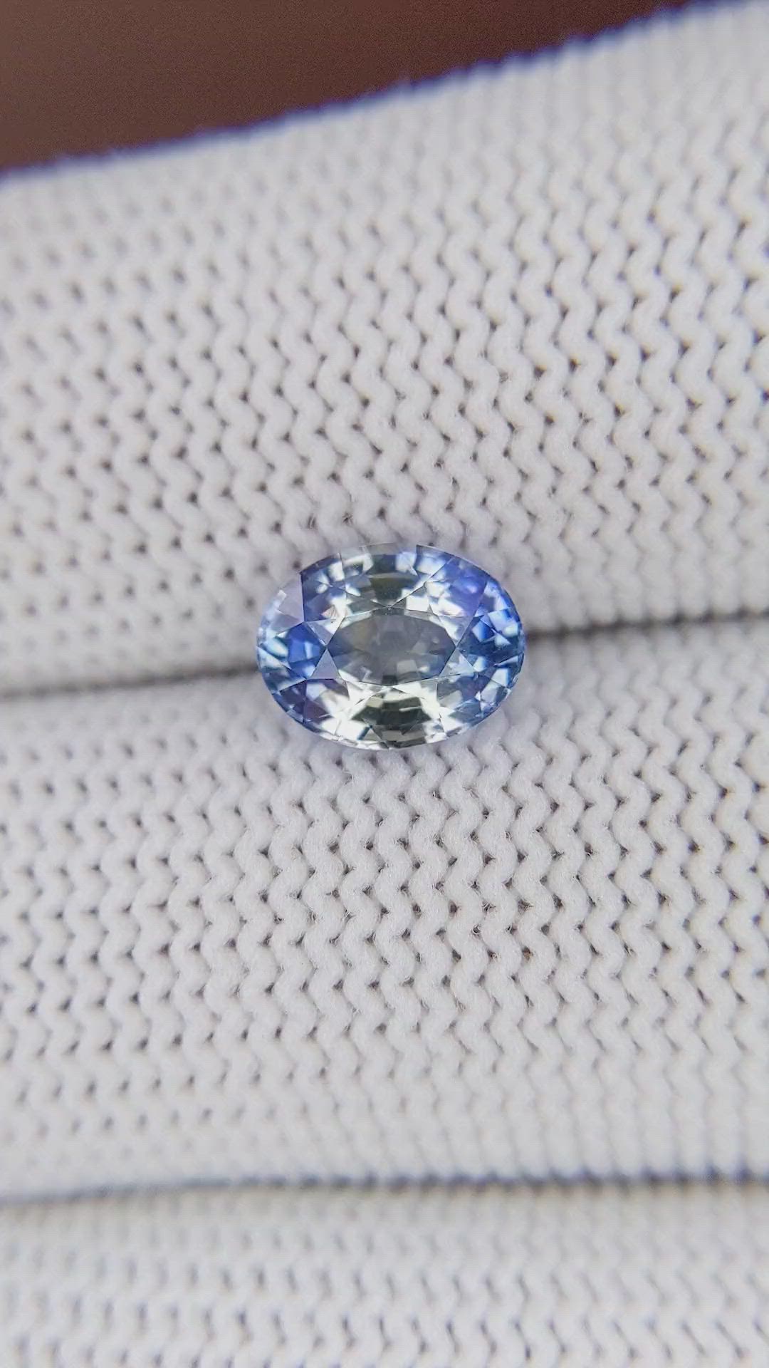1.95 Ct. Bi Color / Parti Sapphire from Ceylon (Sri Lanka) Size Video