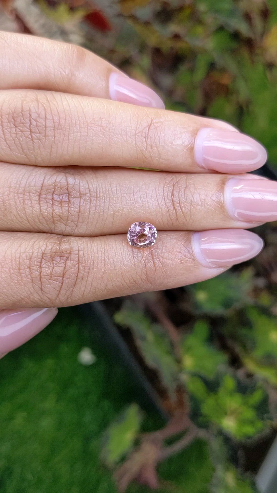 1.81 Ct. Peach Sapphire from Ceylon (Sri Lanka) Size Video