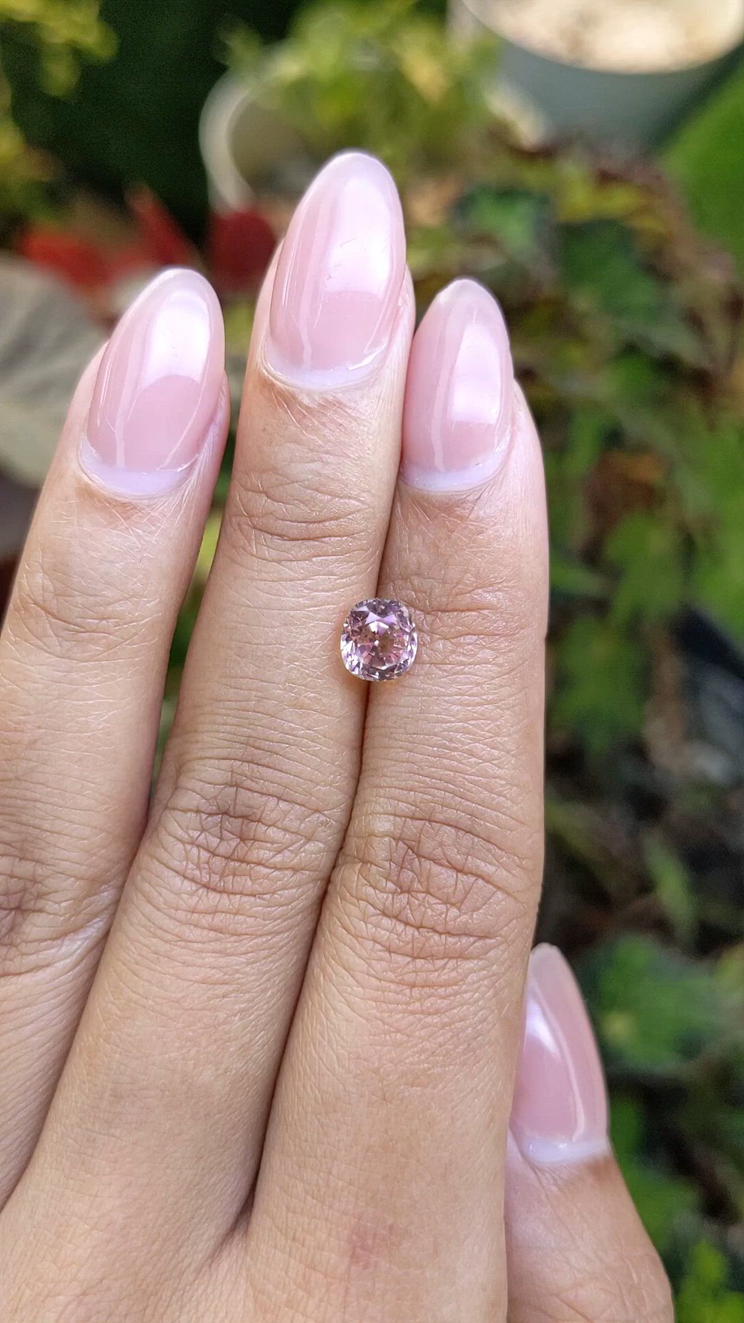 1.81 Ct. Peach Sapphire from Ceylon (Sri Lanka) Size Video