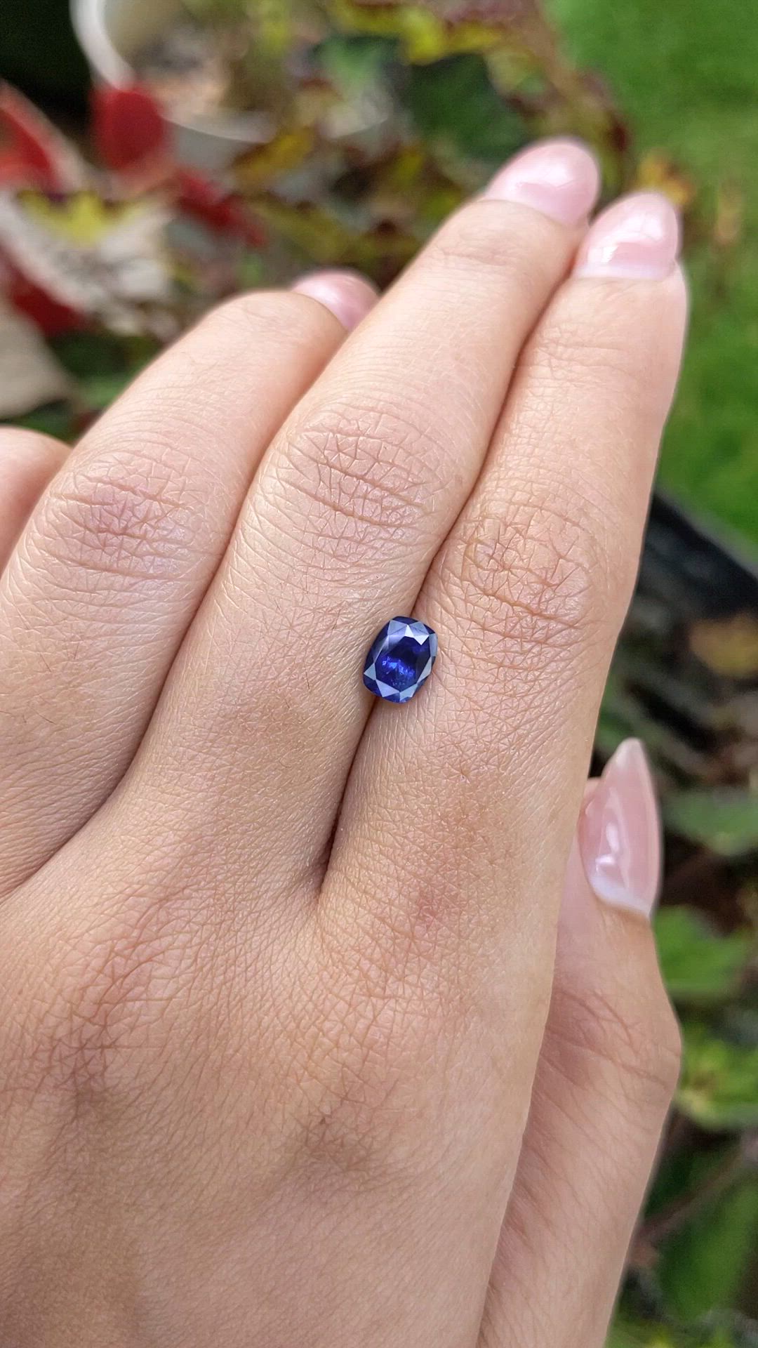 1.31 Ct. Blue Sapphire from Ceylon (Sri Lanka) Size Video