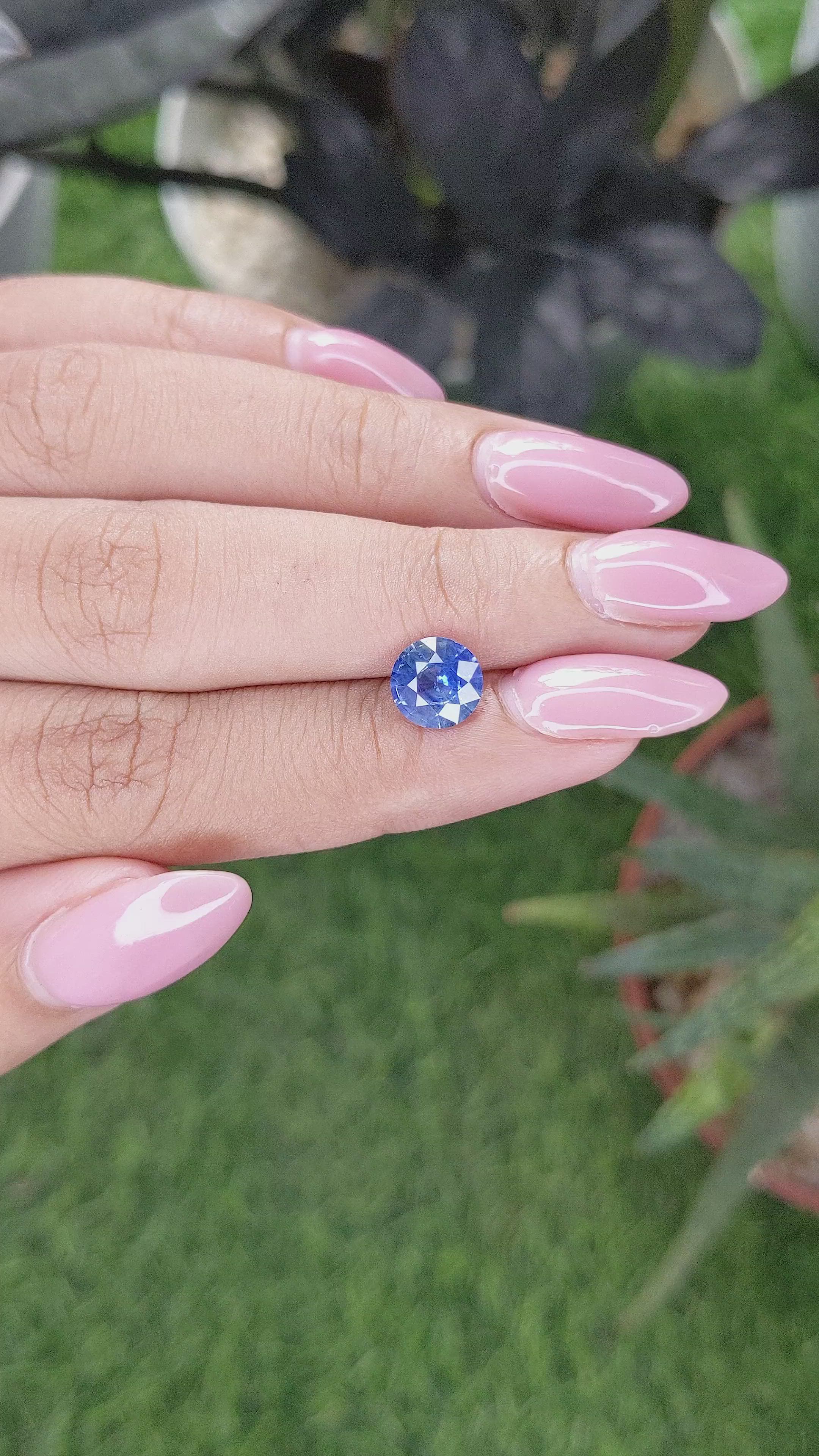 1.71 Ct. Bi Color / Parti Sapphire from Ceylon (Sri Lanka) Size Video