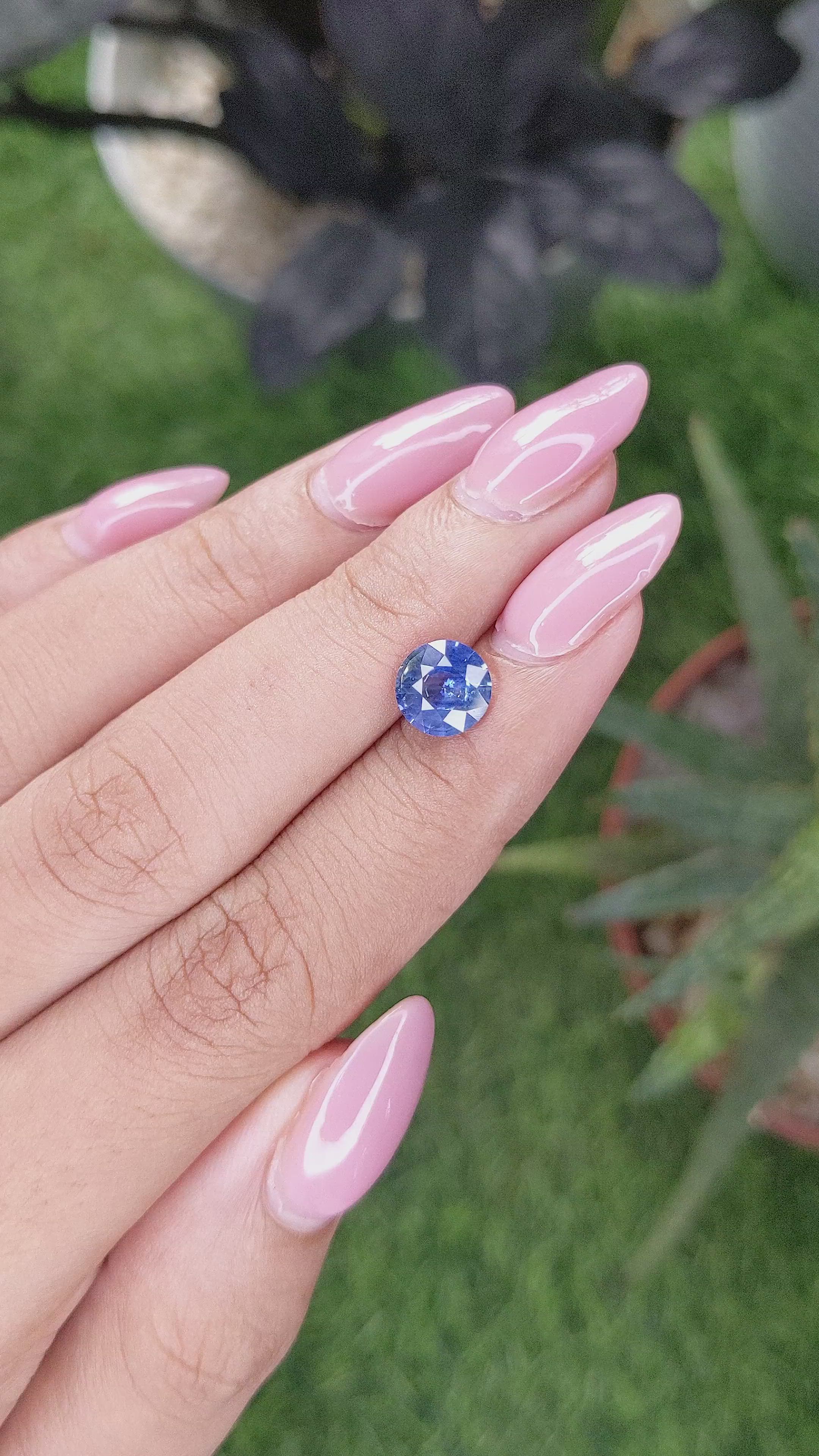1.71 Ct. Bi Color / Parti Sapphire from Ceylon (Sri Lanka) Size Video