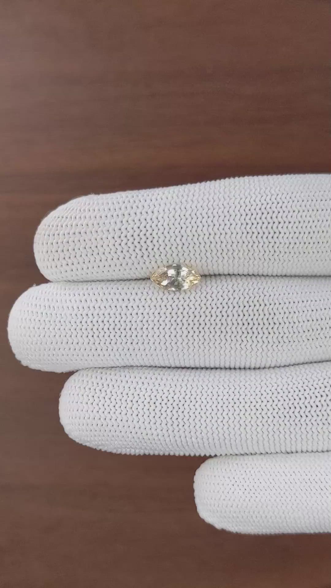 1.20 Ct. Yellow Sapphire from Ceylon (Sri Lanka) Size Video