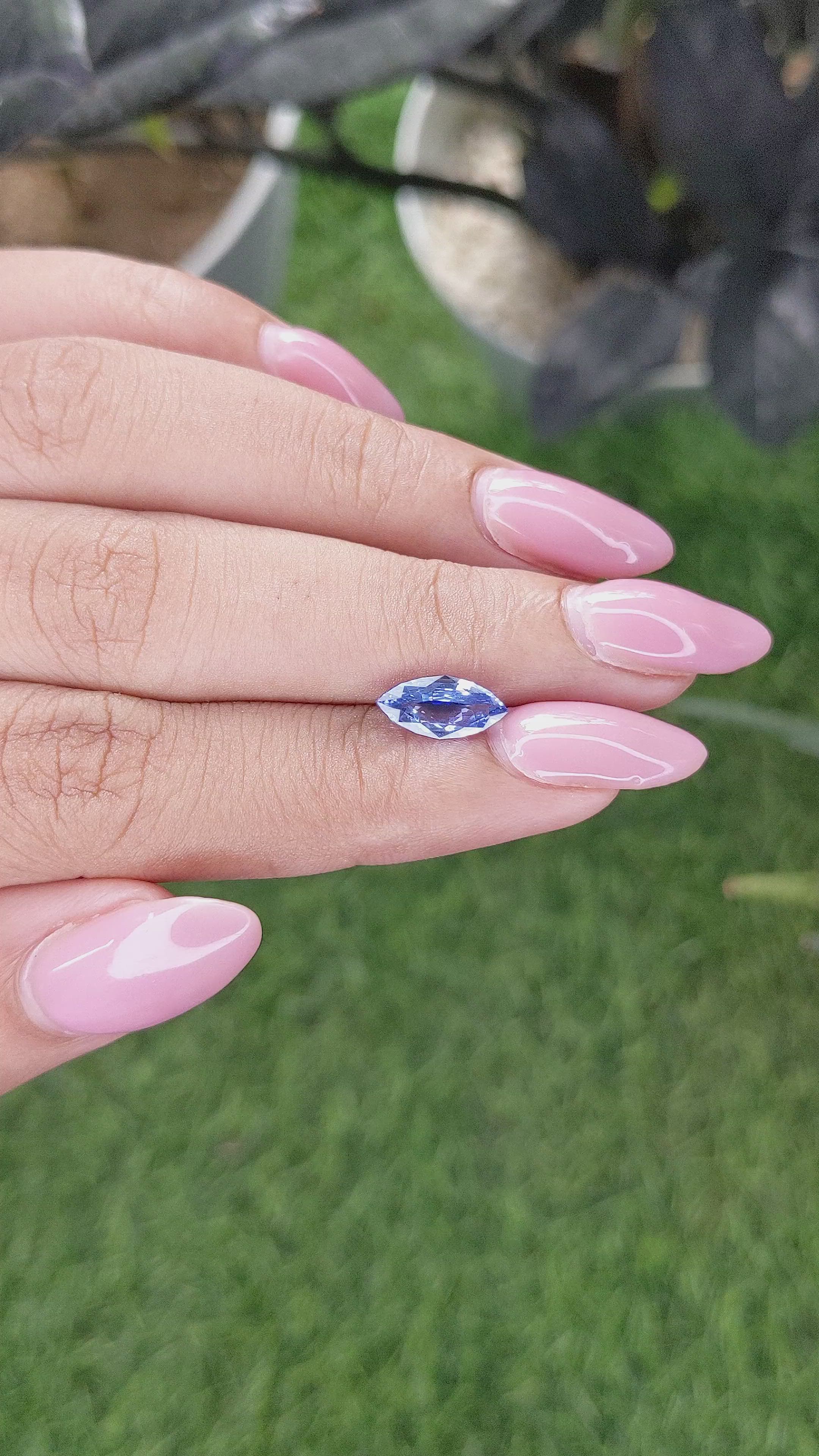 1.50 Ct. Blue Sapphire from Ceylon (Sri Lanka) Size Video