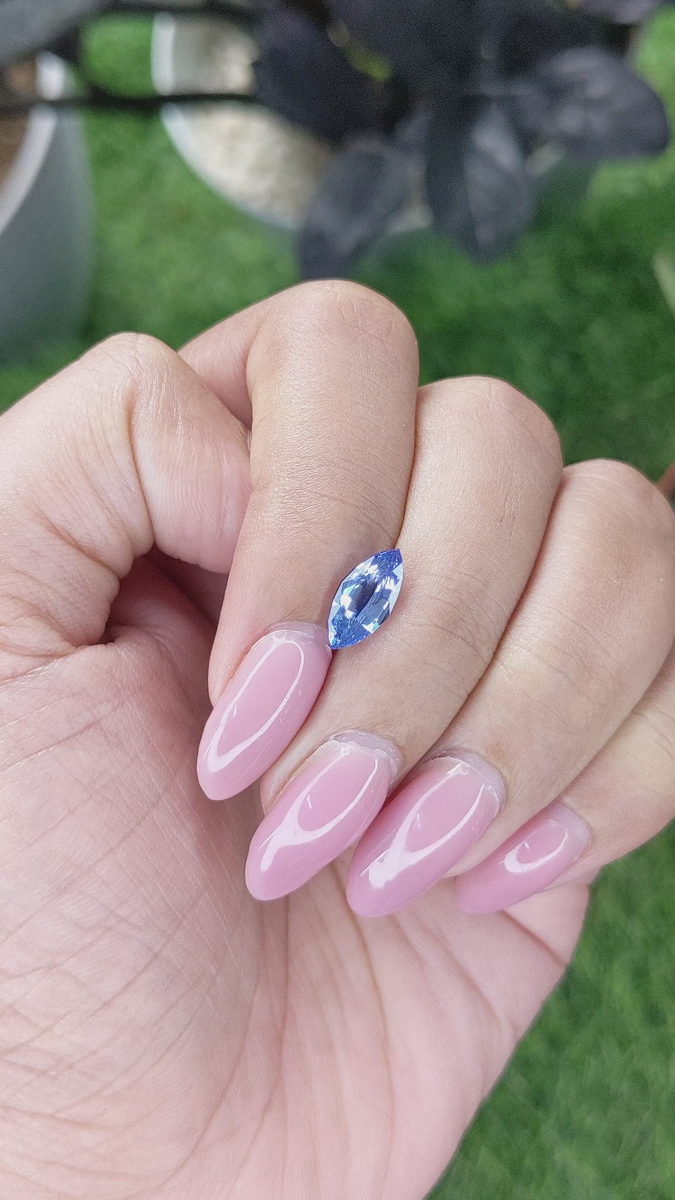 1.50 Ct. Blue Sapphire from Ceylon (Sri Lanka) Size Video