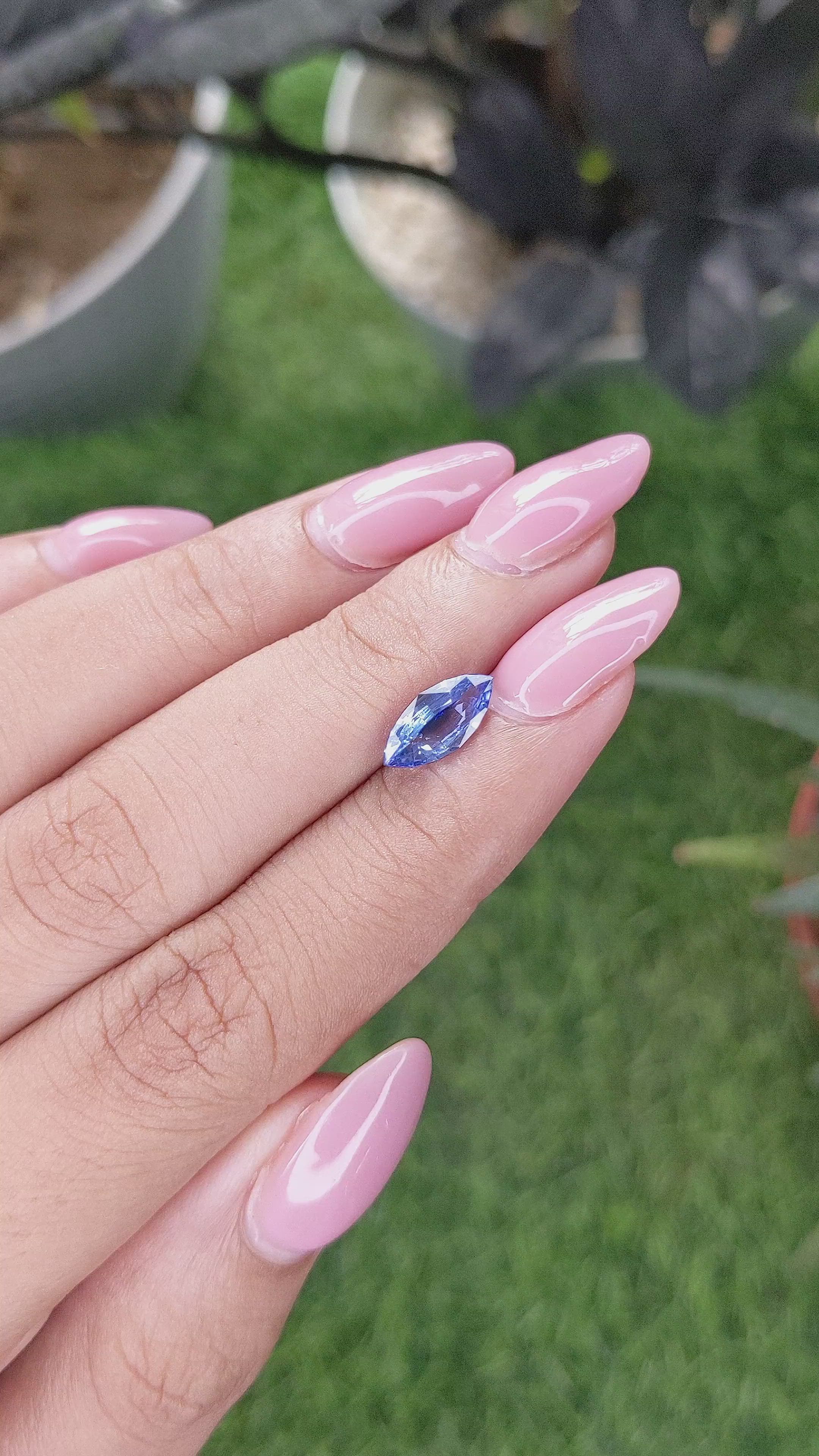 1.50 Ct. Blue Sapphire from Ceylon (Sri Lanka) Size Video