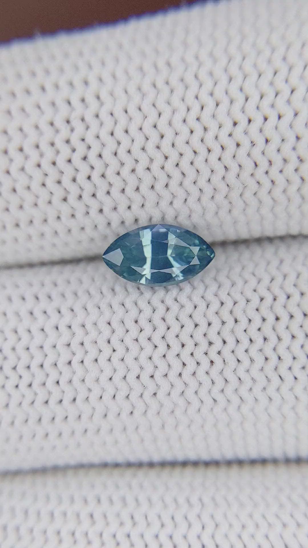 1.08 Ct. Greenish Blue Sapphire from Kenya Size Video