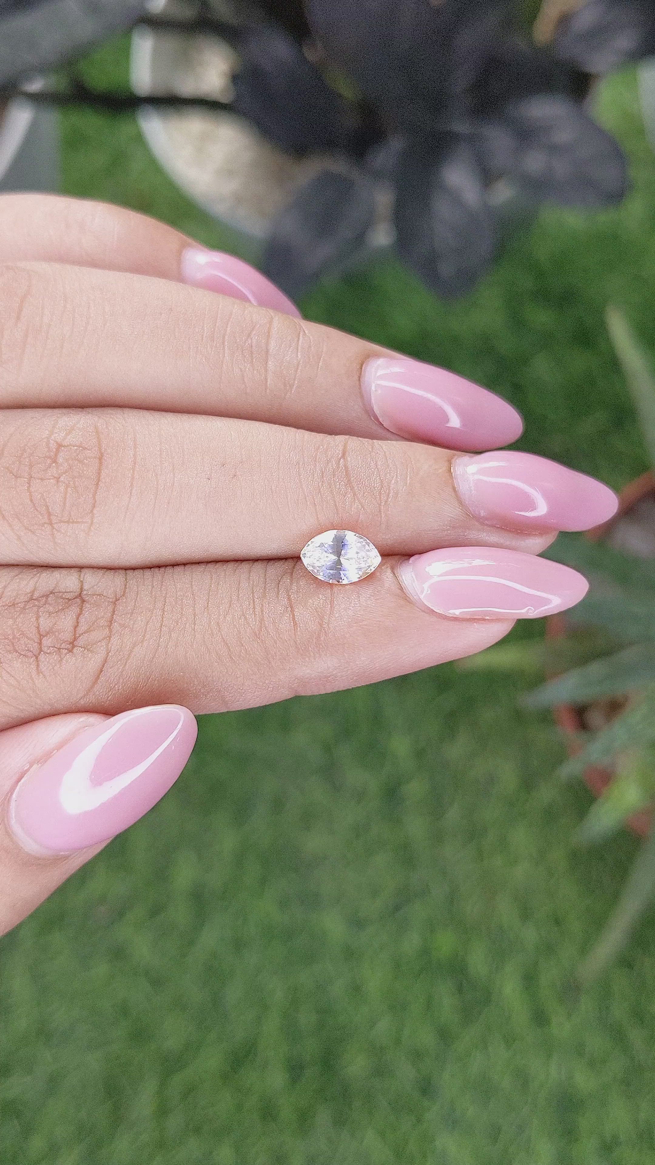 1.06 Ct. Peach Sapphire from Ceylon (Sri Lanka) Size Video