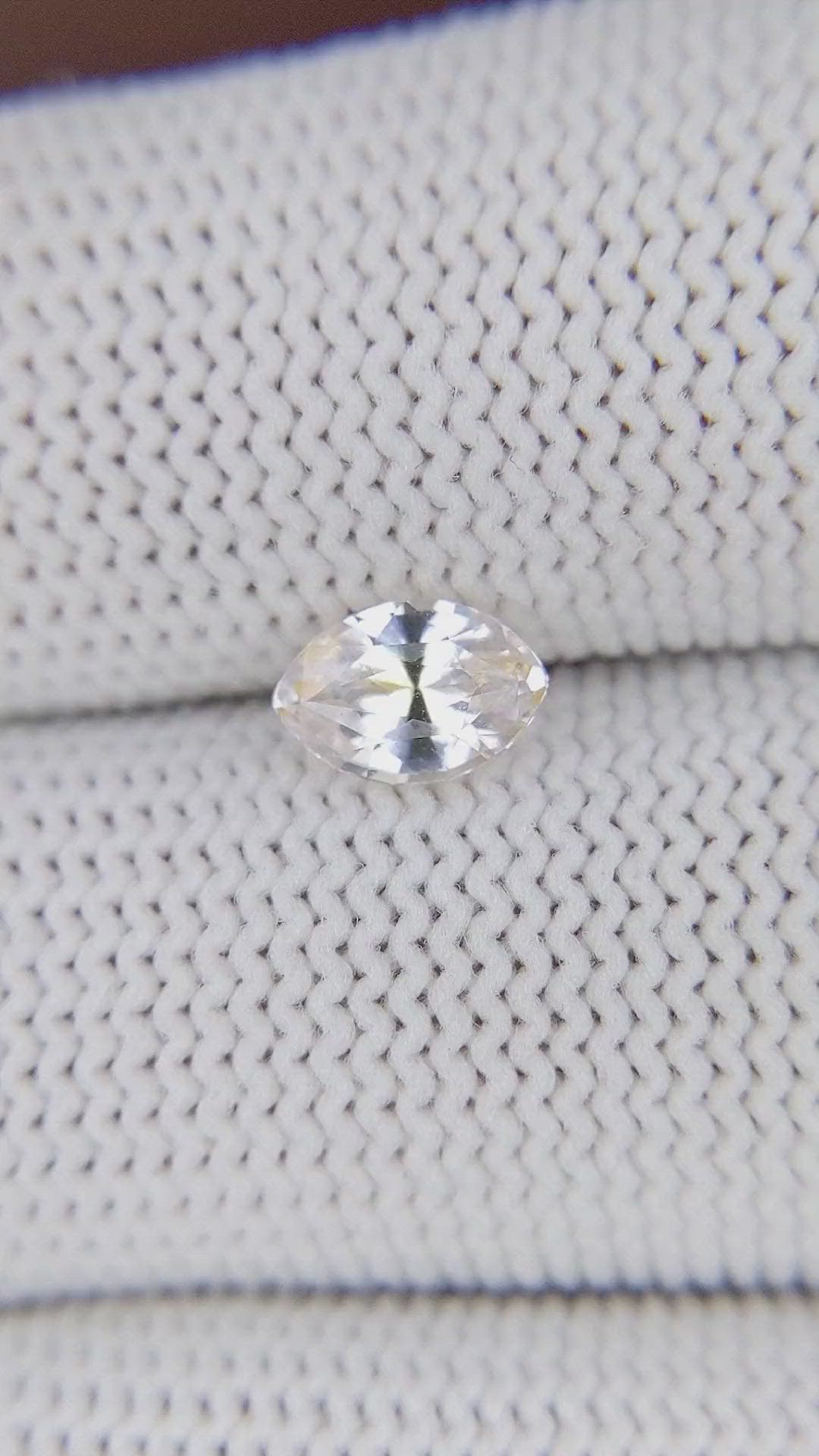 1.06 Ct. Peach Sapphire from Ceylon (Sri Lanka) Size Video