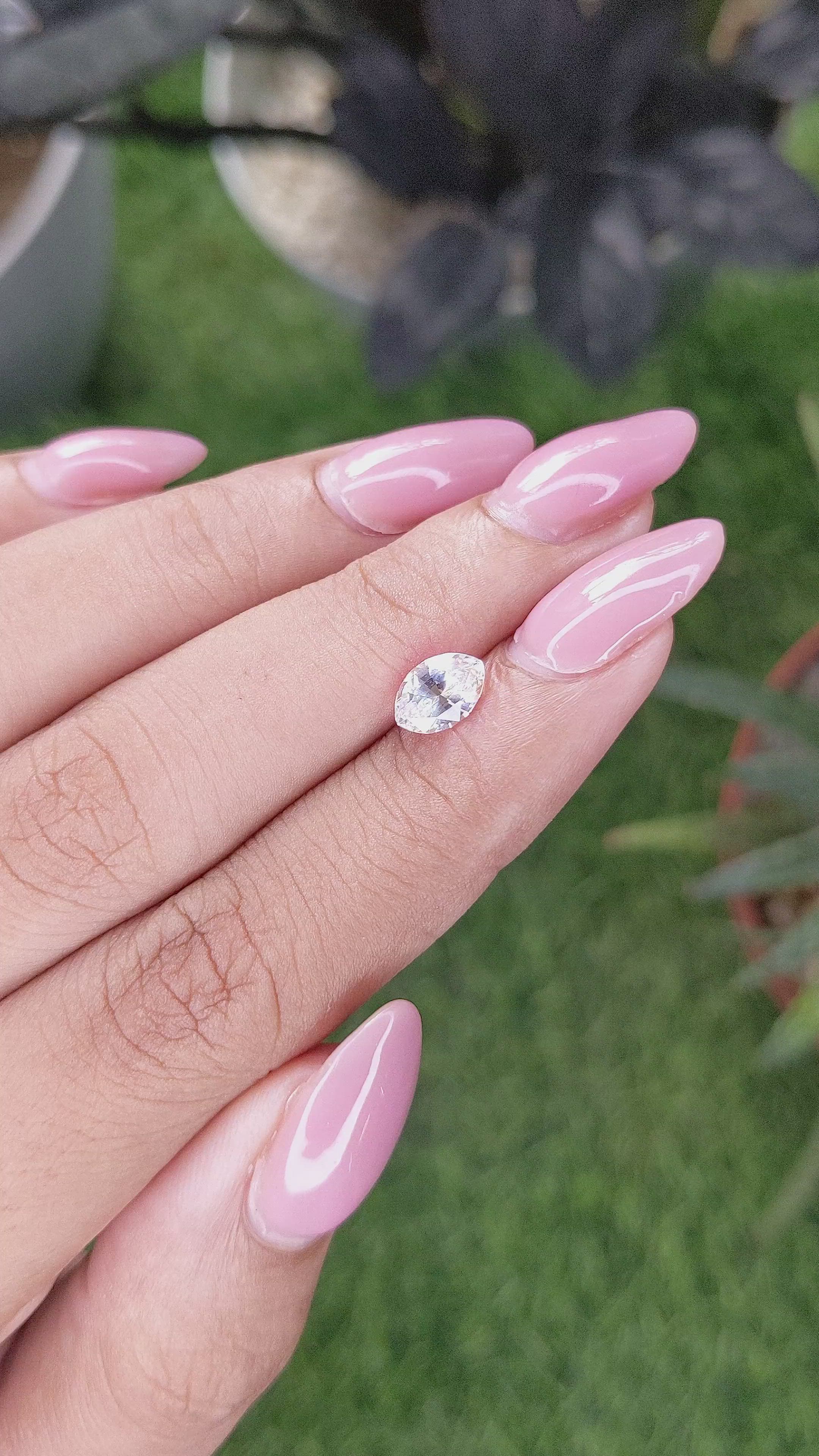 1.06 Ct. Peach Sapphire from Ceylon (Sri Lanka) Size Video