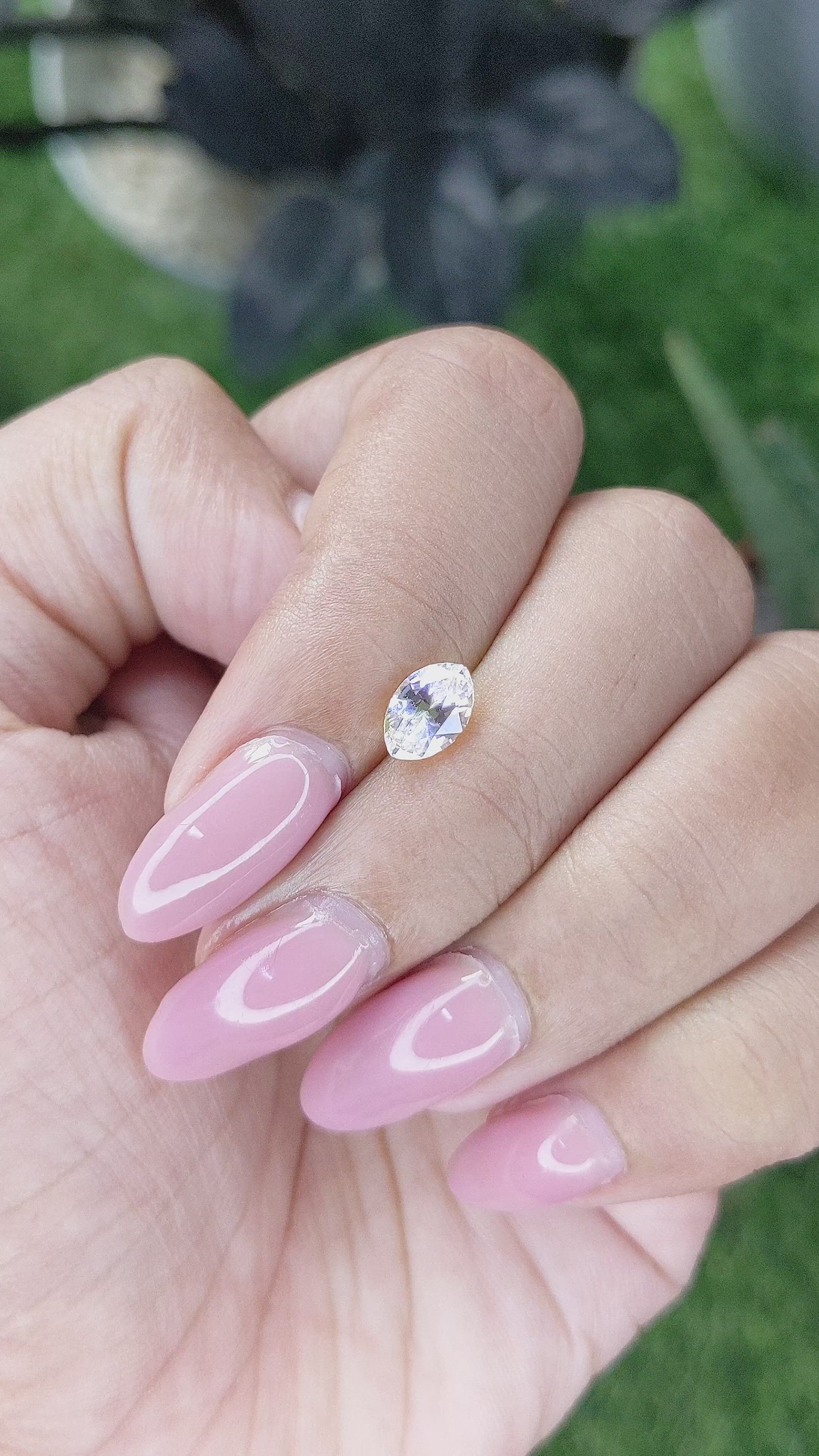 1.06 Ct. Peach Sapphire from Ceylon (Sri Lanka) Size Video