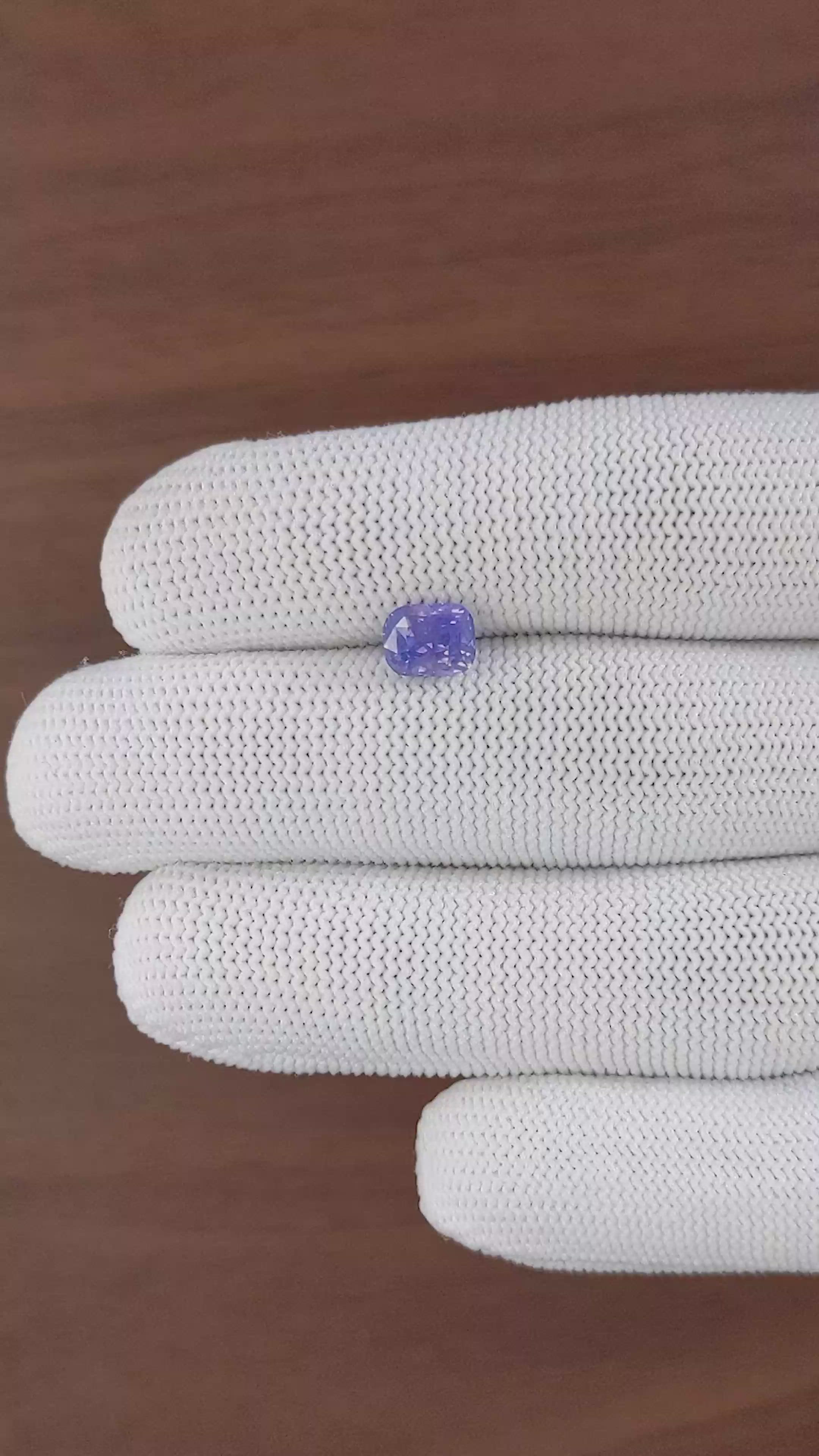 2.16 Ct. Pinkish Purple Opalescence Sapphire from Ceylon (Sri Lanka) Size Video