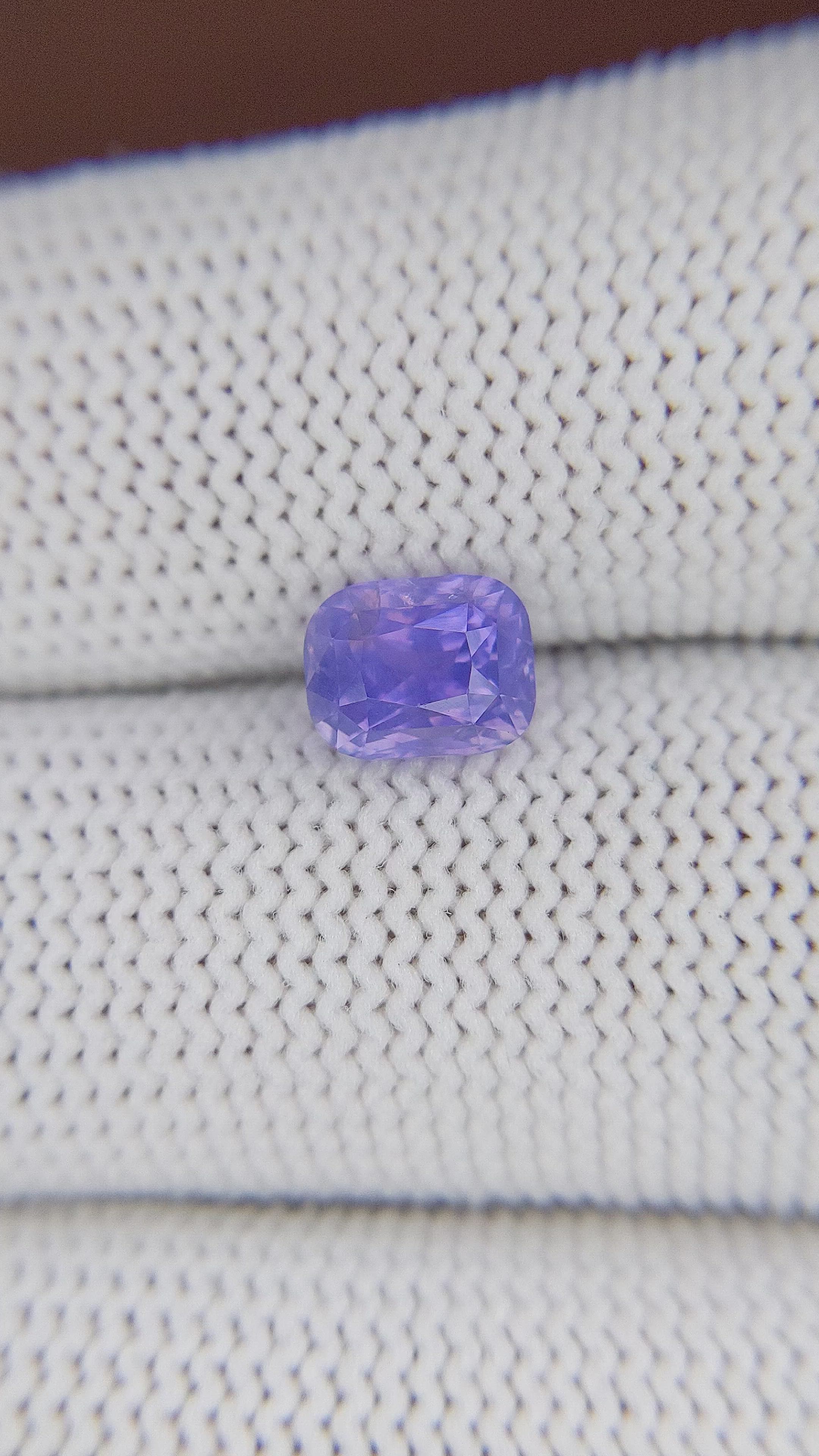 2.16 Ct. Pinkish Purple Opalescence Sapphire from Ceylon (Sri Lanka) Size Video