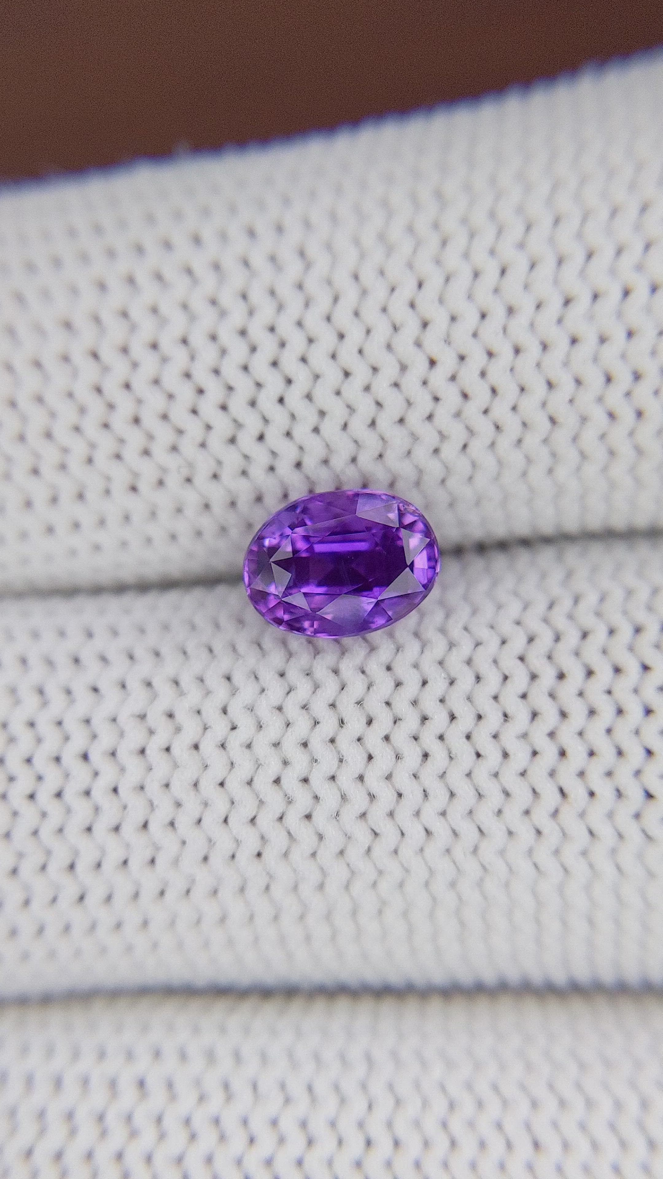2.01 Ct. Pinkish Purple Sapphire from Ceylon (Sri Lanka) Size Video