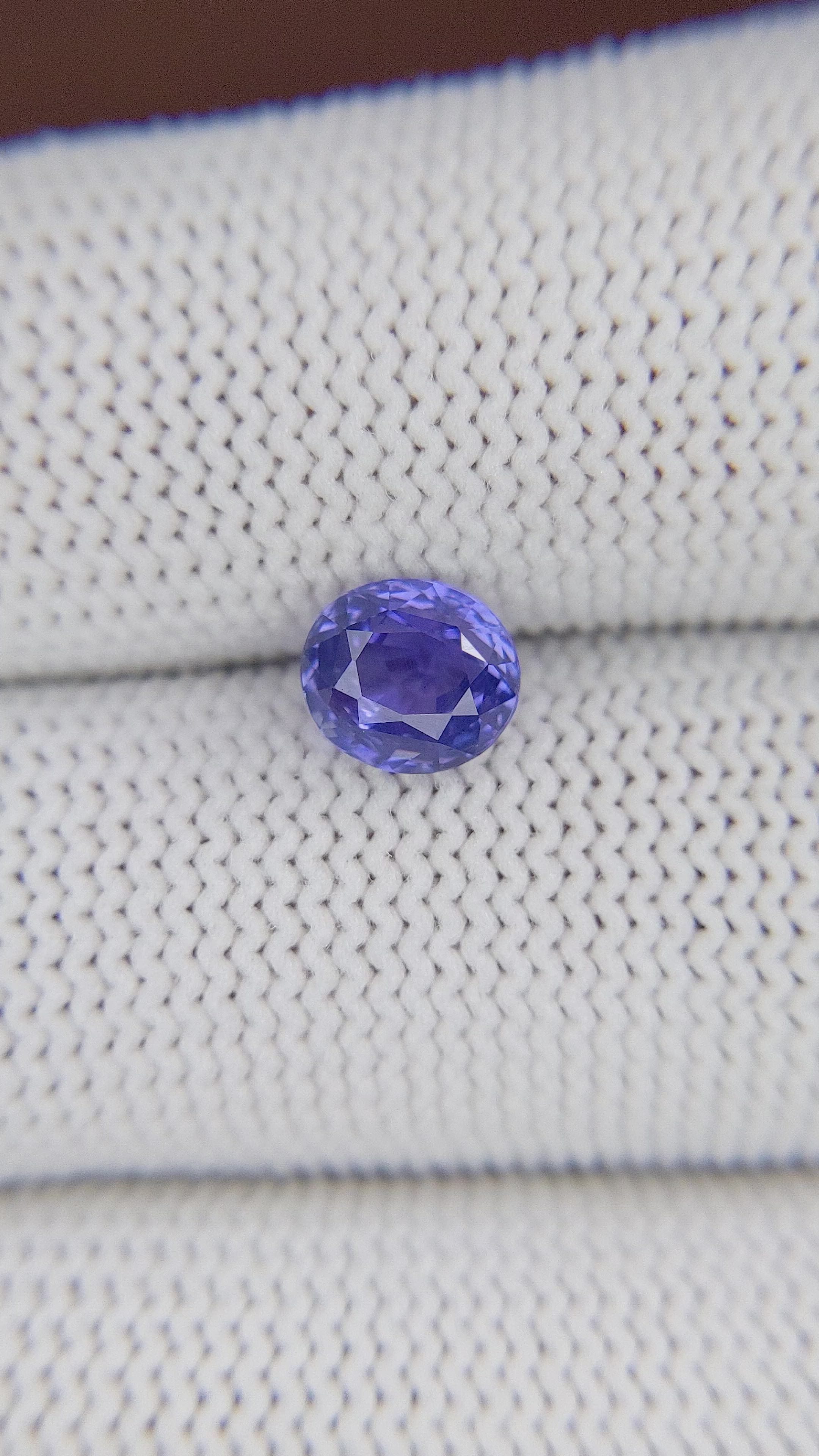 1.61 Ct. Bluish Purple Sapphire from Ceylon (Sri Lanka) Size Video