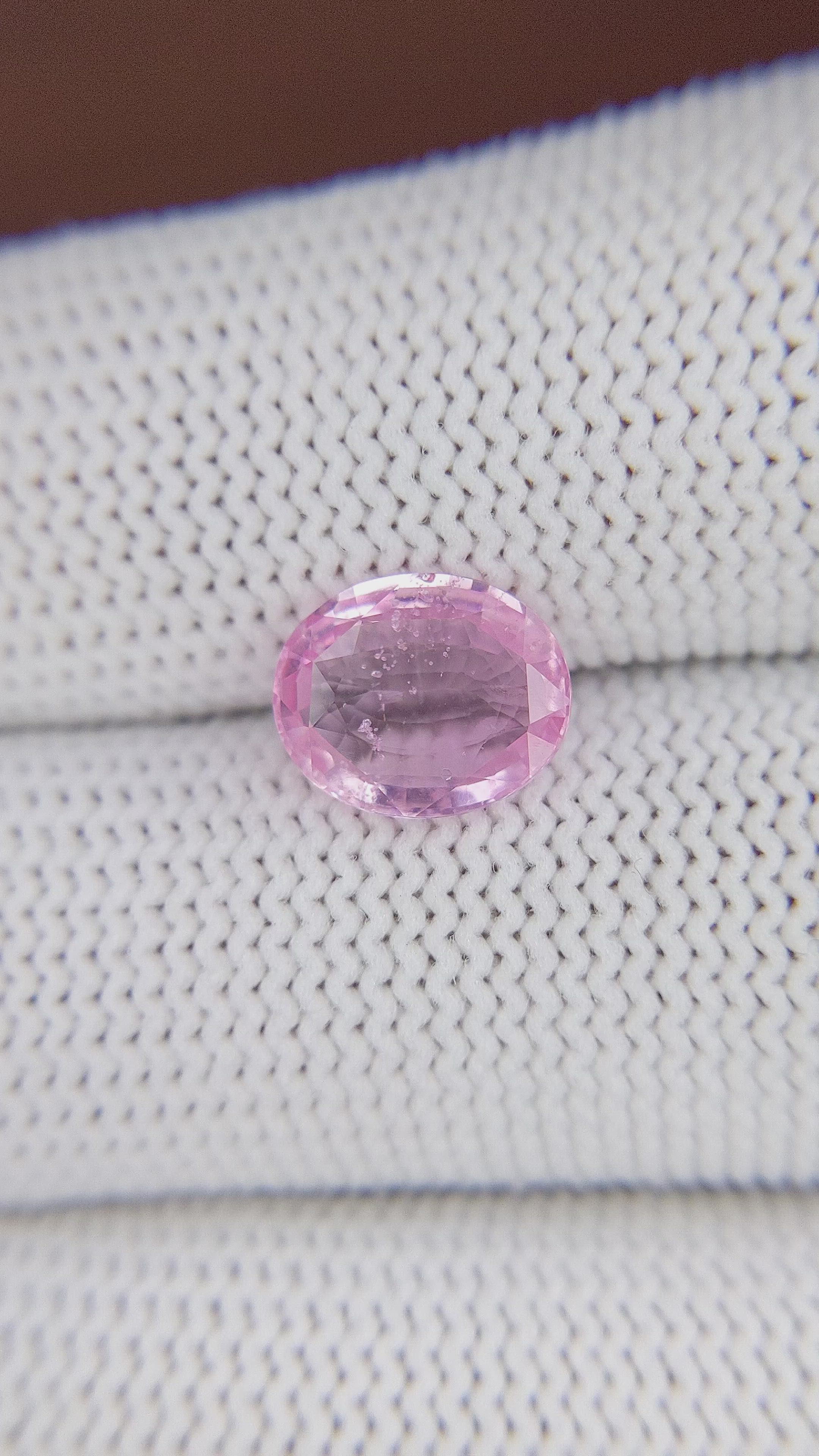 2.57 Ct. Pink Sapphire from Ceylon (Sri Lanka) Size Video