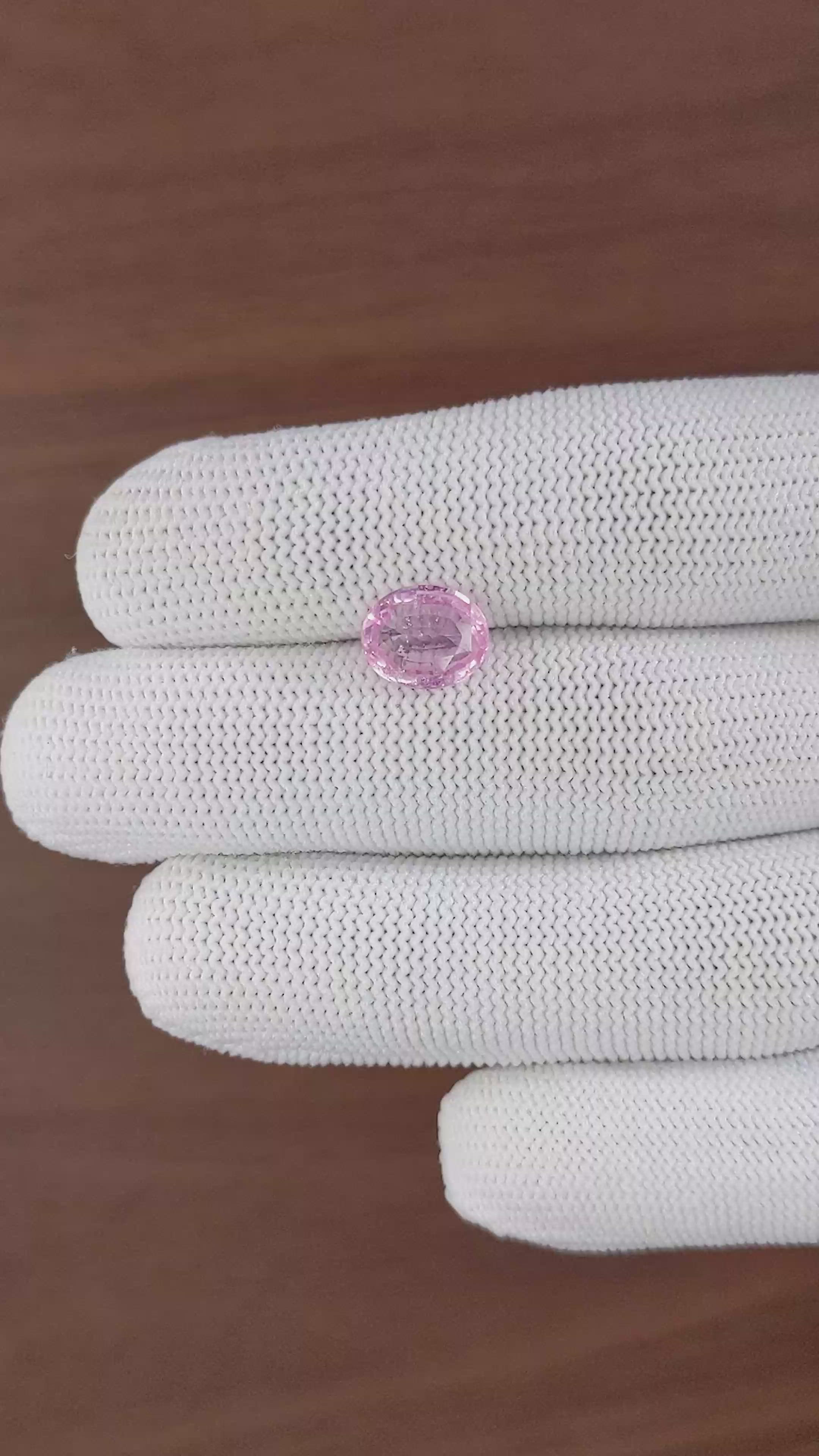 2.57 Ct. Pink Sapphire from Ceylon (Sri Lanka) Size Video
