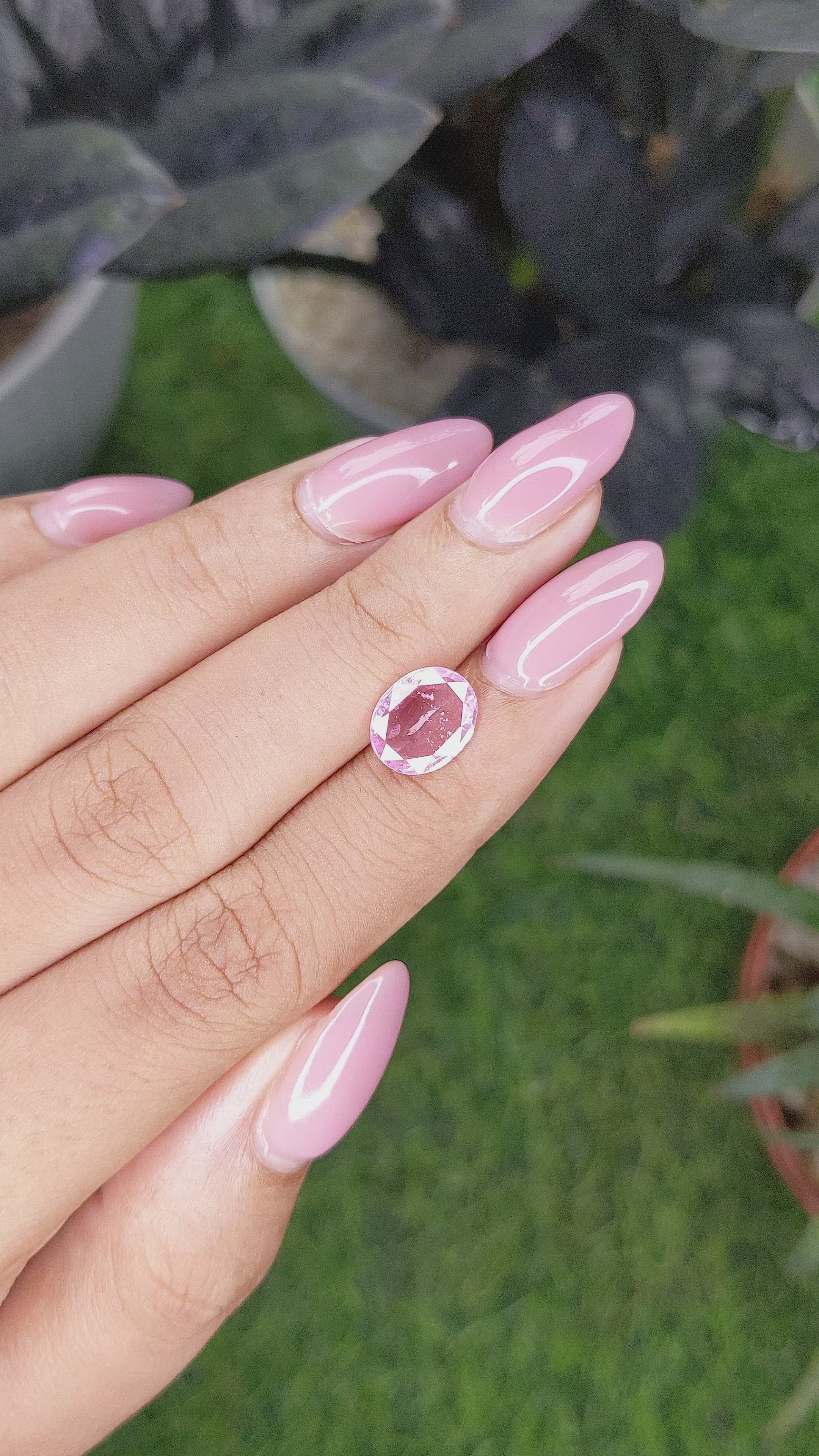 2.57 Ct. Pink Sapphire from Ceylon (Sri Lanka) Size Video