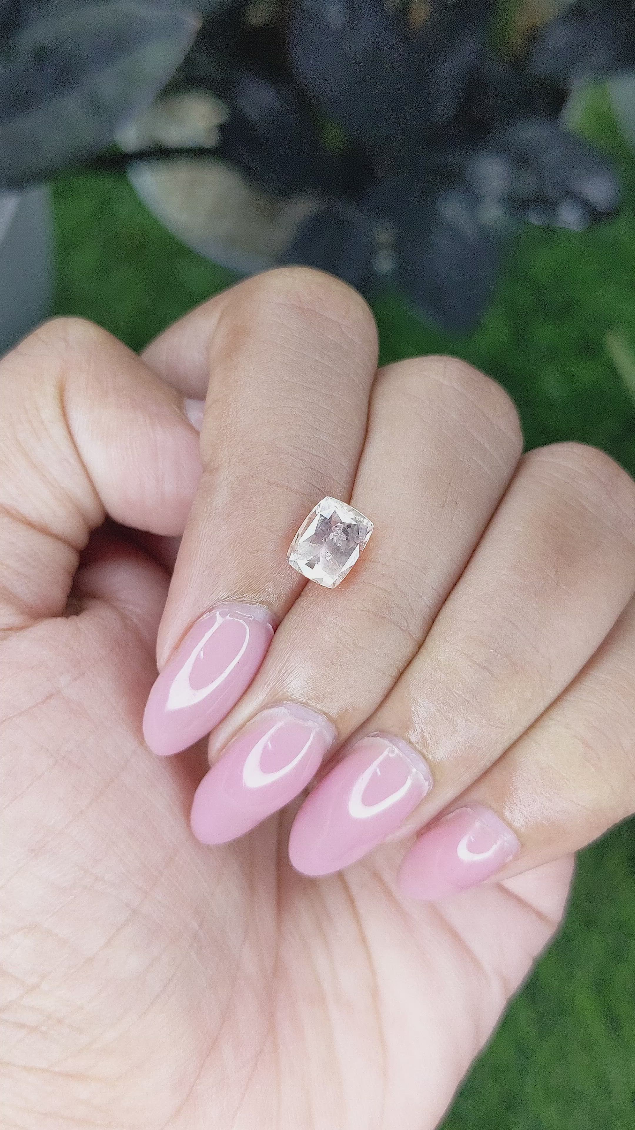 2.03 Ct. Peach Sapphire from Ceylon (Sri Lanka) Size Video