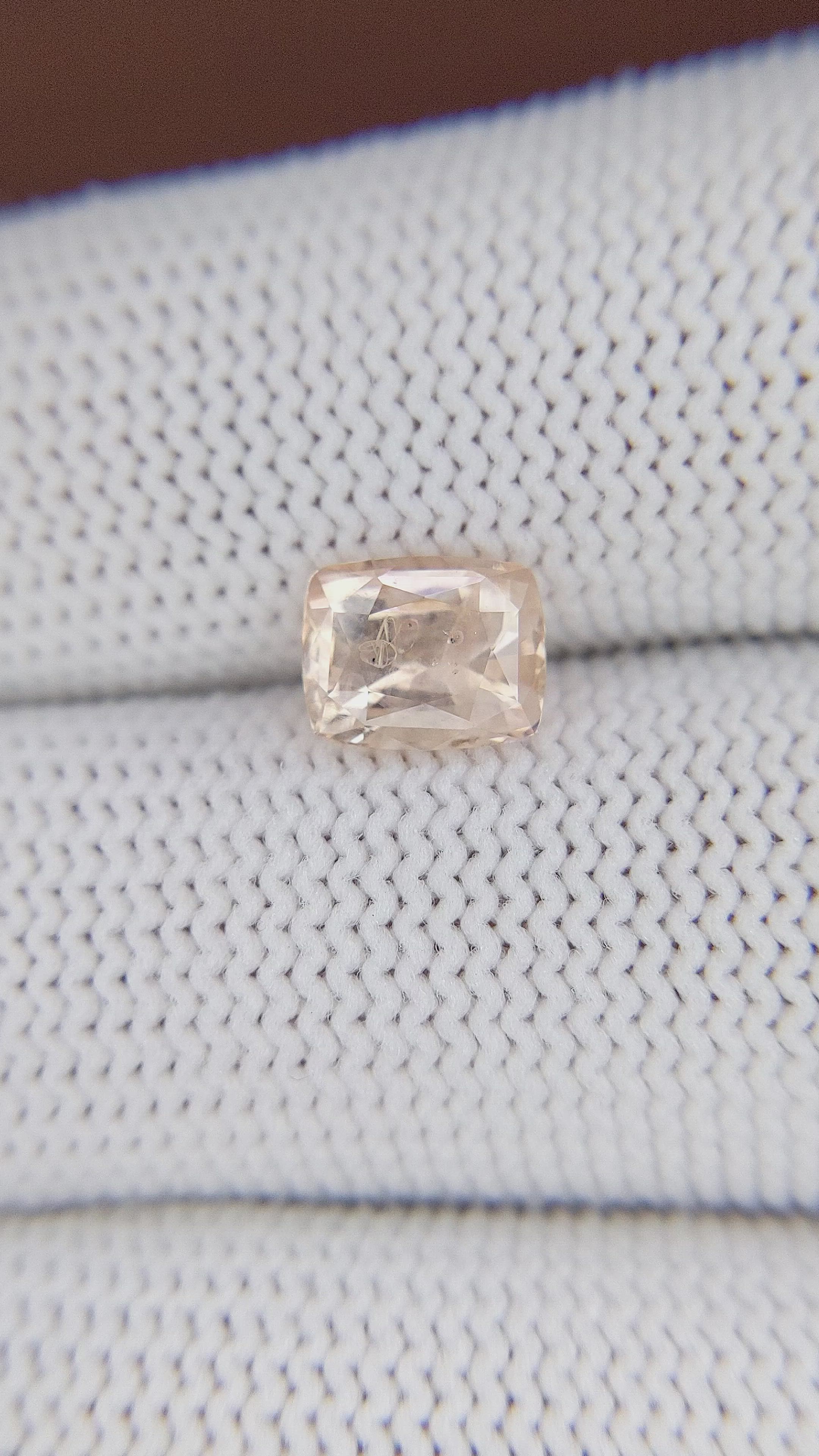 2.03 Ct. Peach Sapphire from Ceylon (Sri Lanka) Size Video