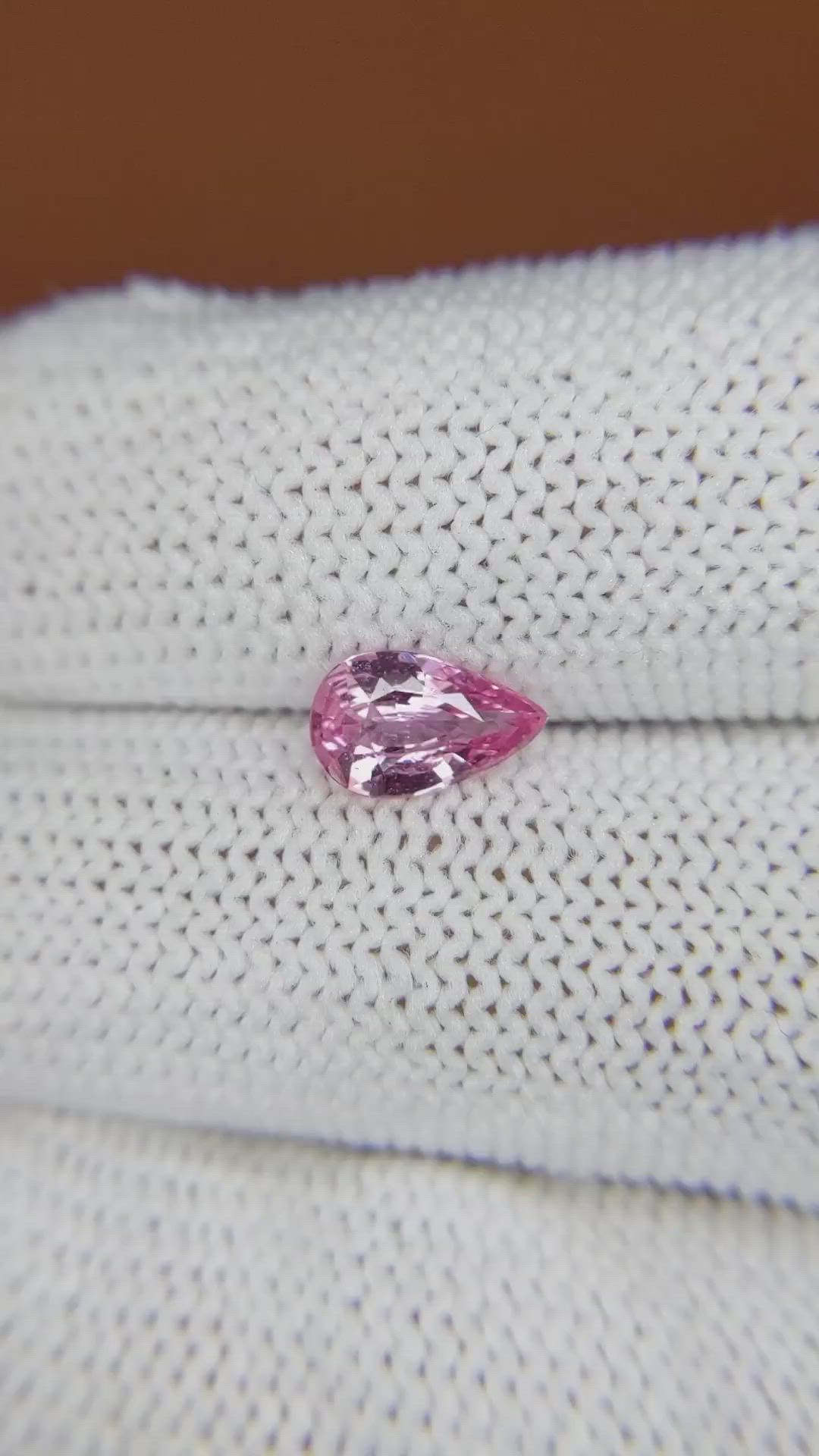 1.01 Ct. Pink Sapphire from Ceylon (Sri Lanka) Size Video
