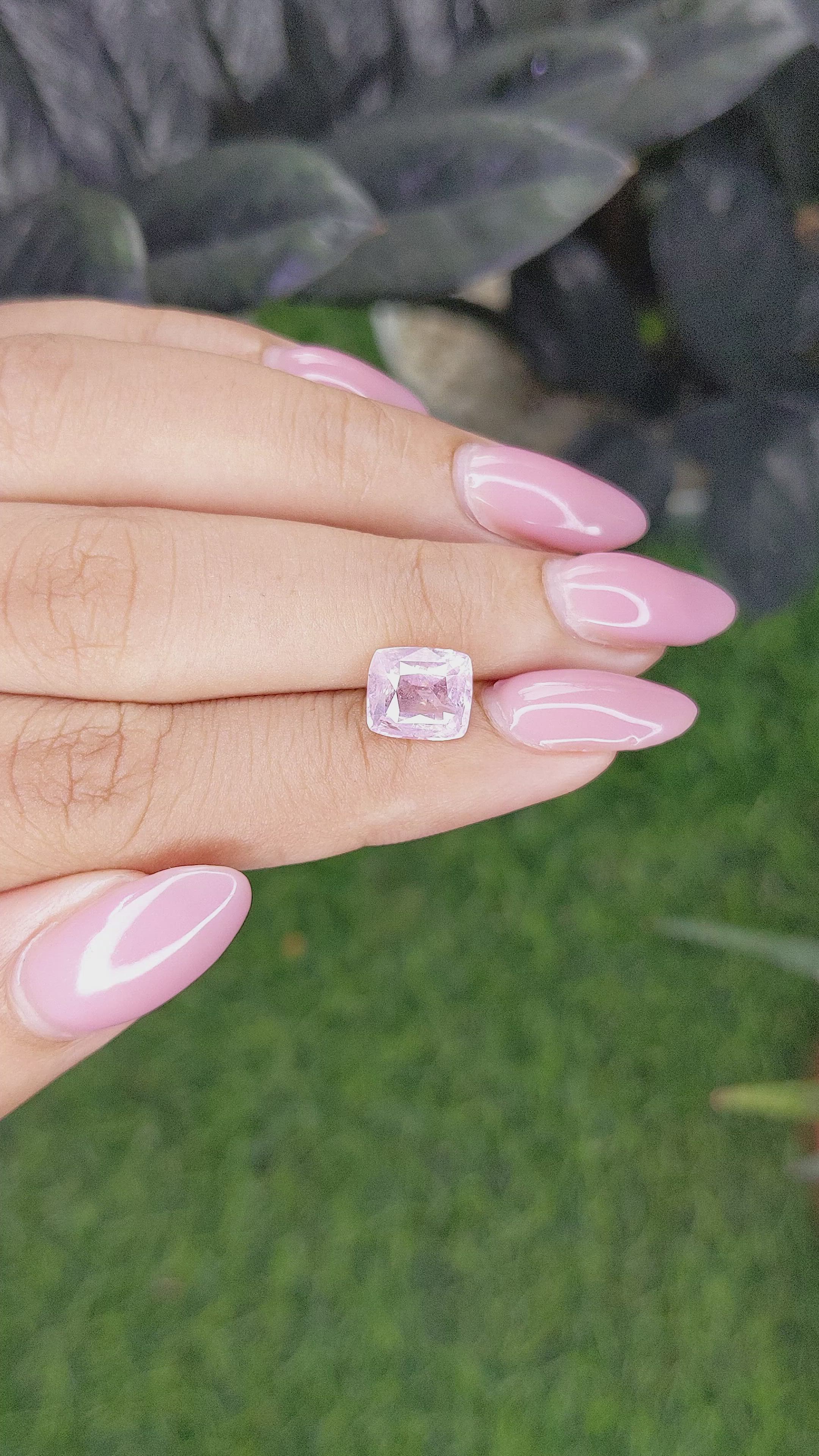 3.28 Ct. Pink Sapphire from Ceylon (Sri Lanka) Size Video